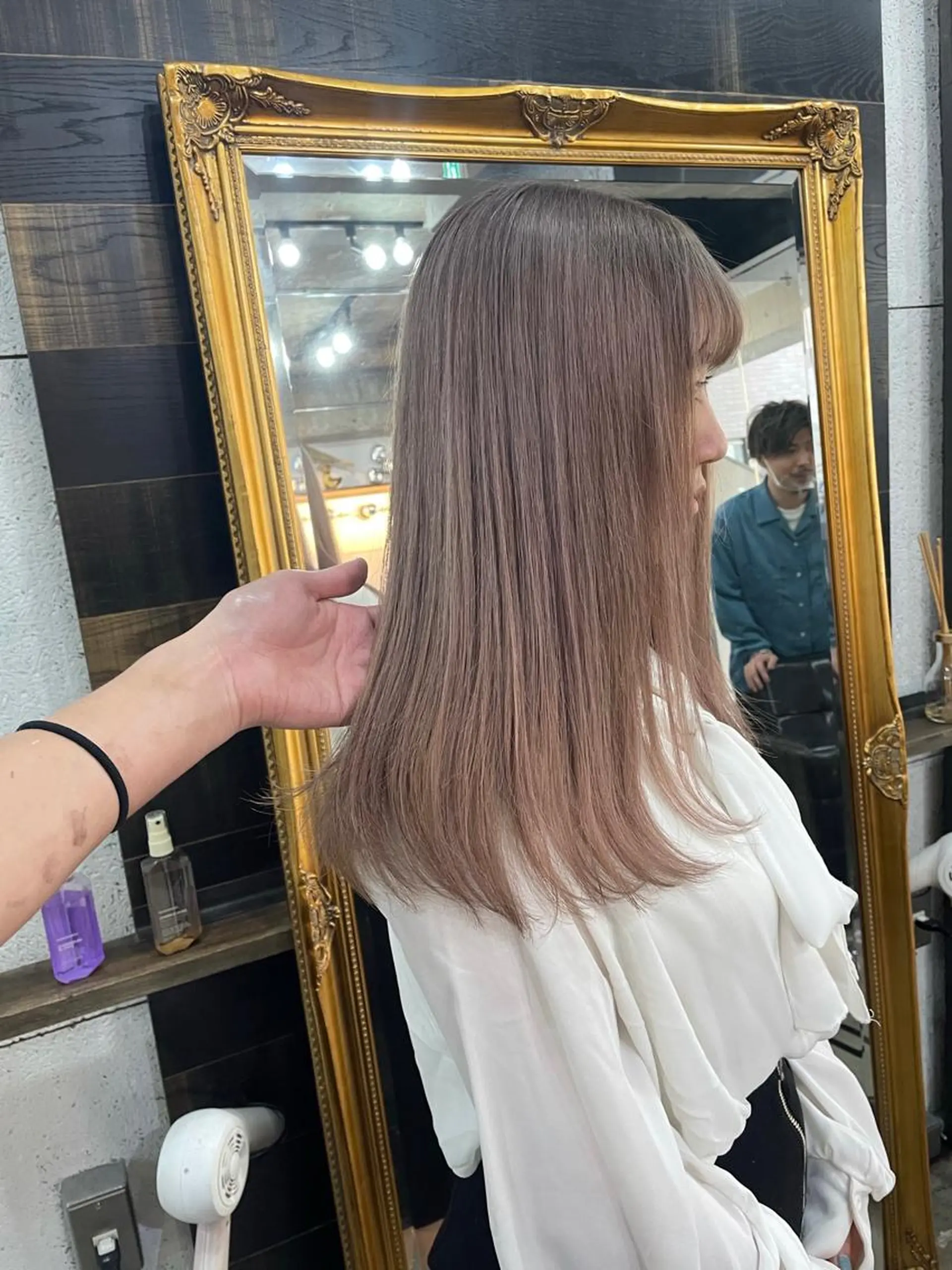 カラー ピンクカラー SOA所属・西村あきや トレンド韓国ヘアのヘアスタイル