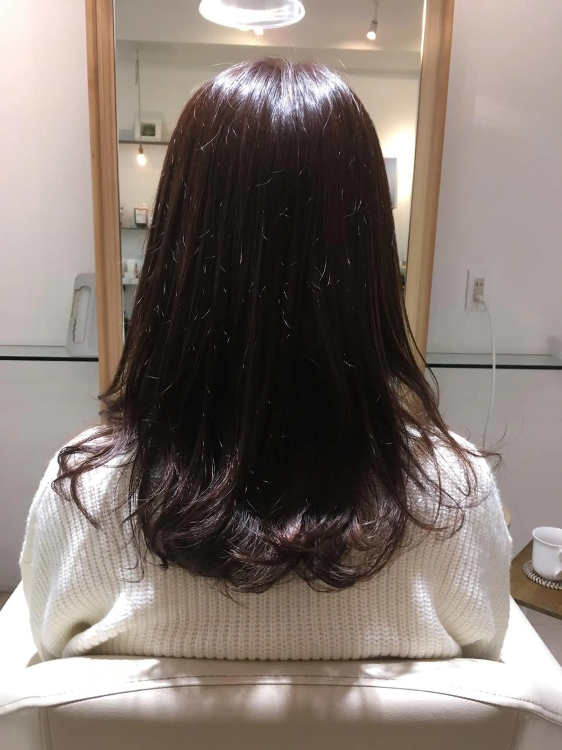 ロング カラー ピンクカラー カット ヘアカラー トリートメント 安永 涼のヘアスタイル