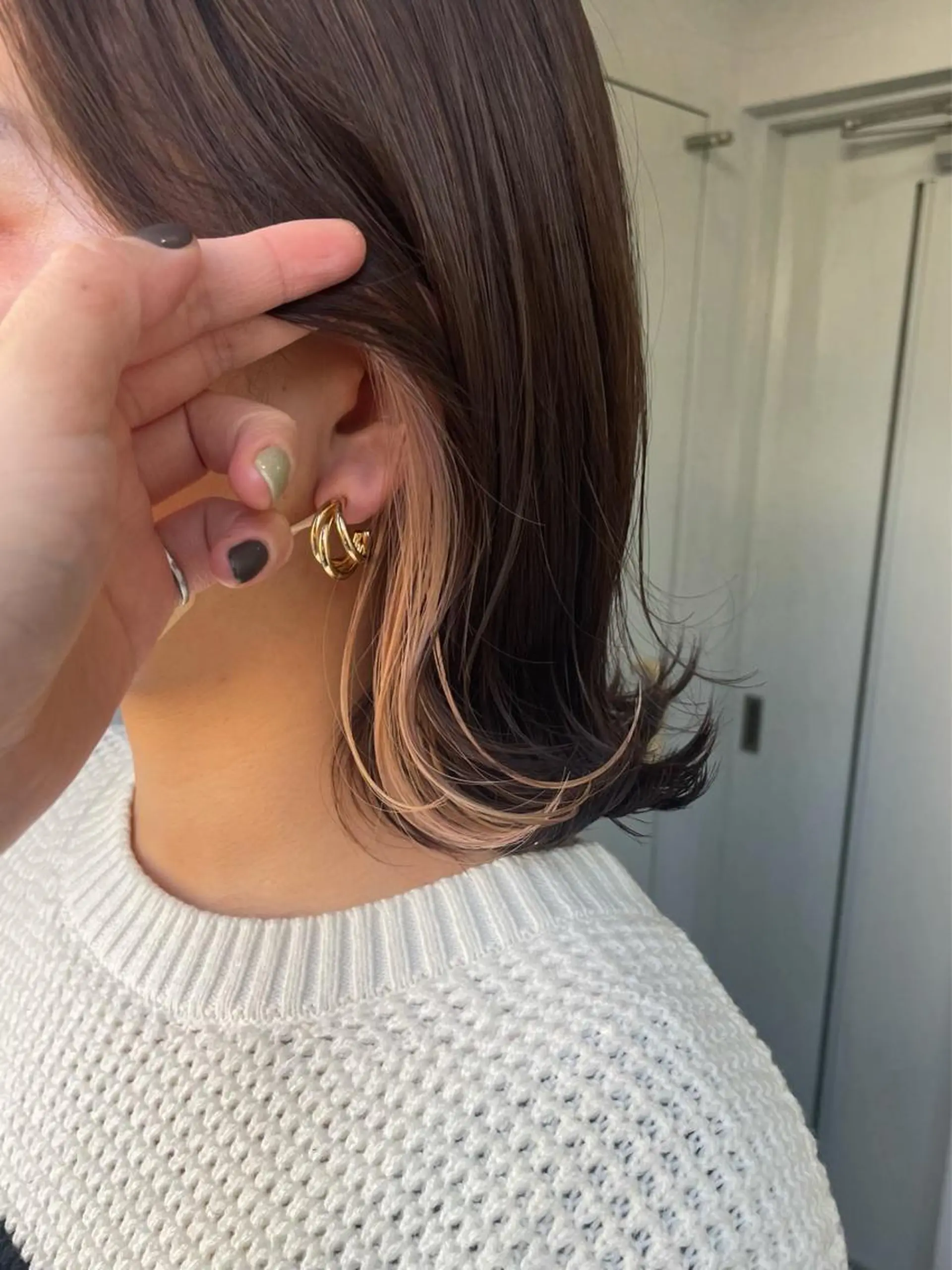 ミディアム カラー インナーカラー カット パーマ ヘッドスパ モデルさん募集中IT byALBUM八王子のヘアスタイル