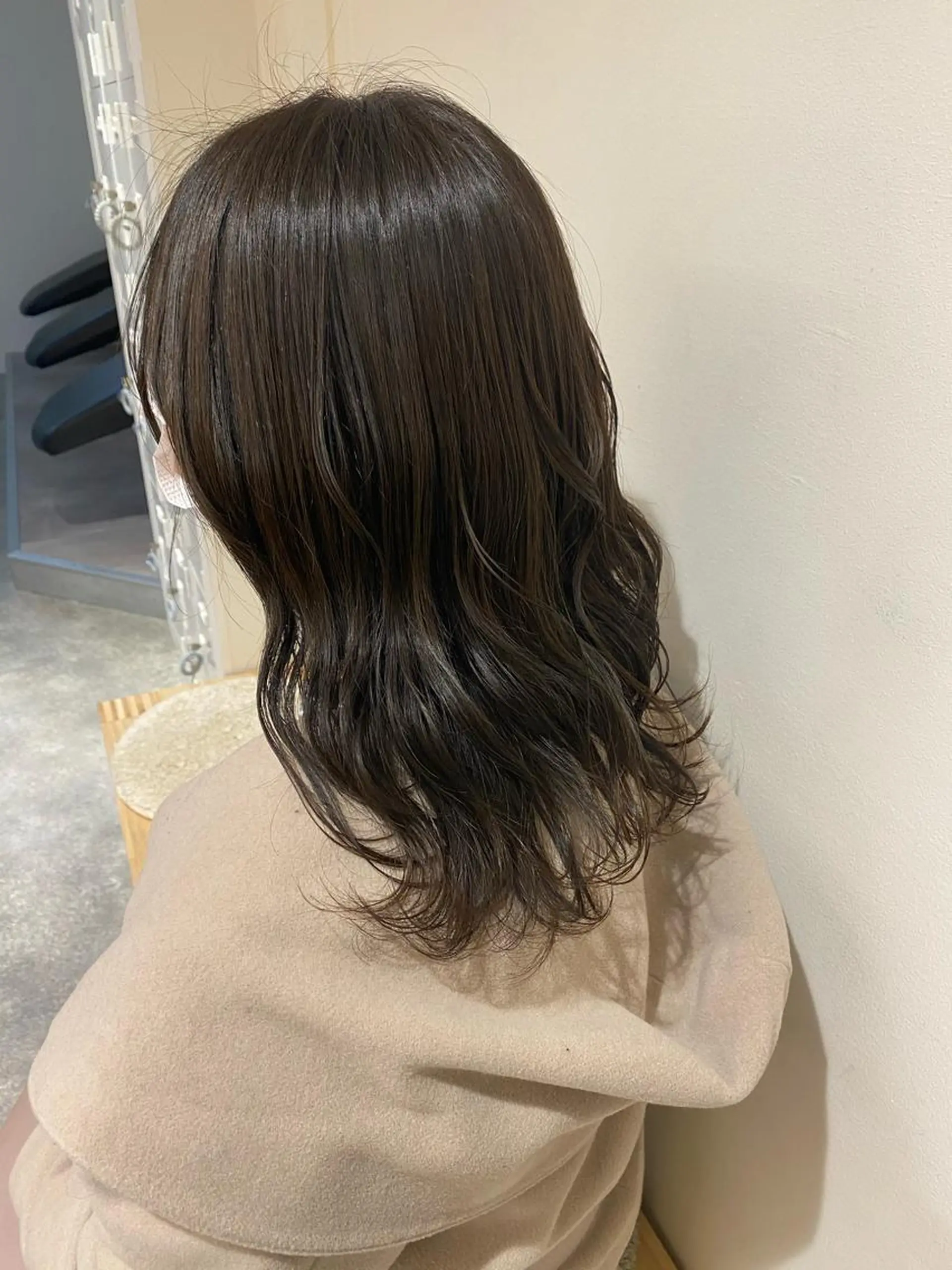 セミロング カラー ヘアアレンジ グレージュ オリーブグレージュ オリーブグレー ボブ /ニュアンス/ satomi🧸💖のヘアスタイル