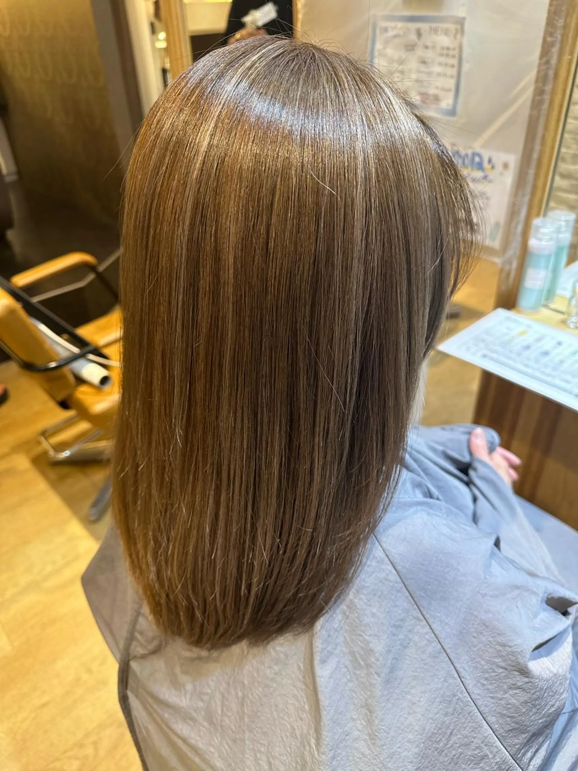 セミロング ヘアカラー トリートメント ✨シルクストレート✨ 美髪髪質改善Yukiのヘアスタイル