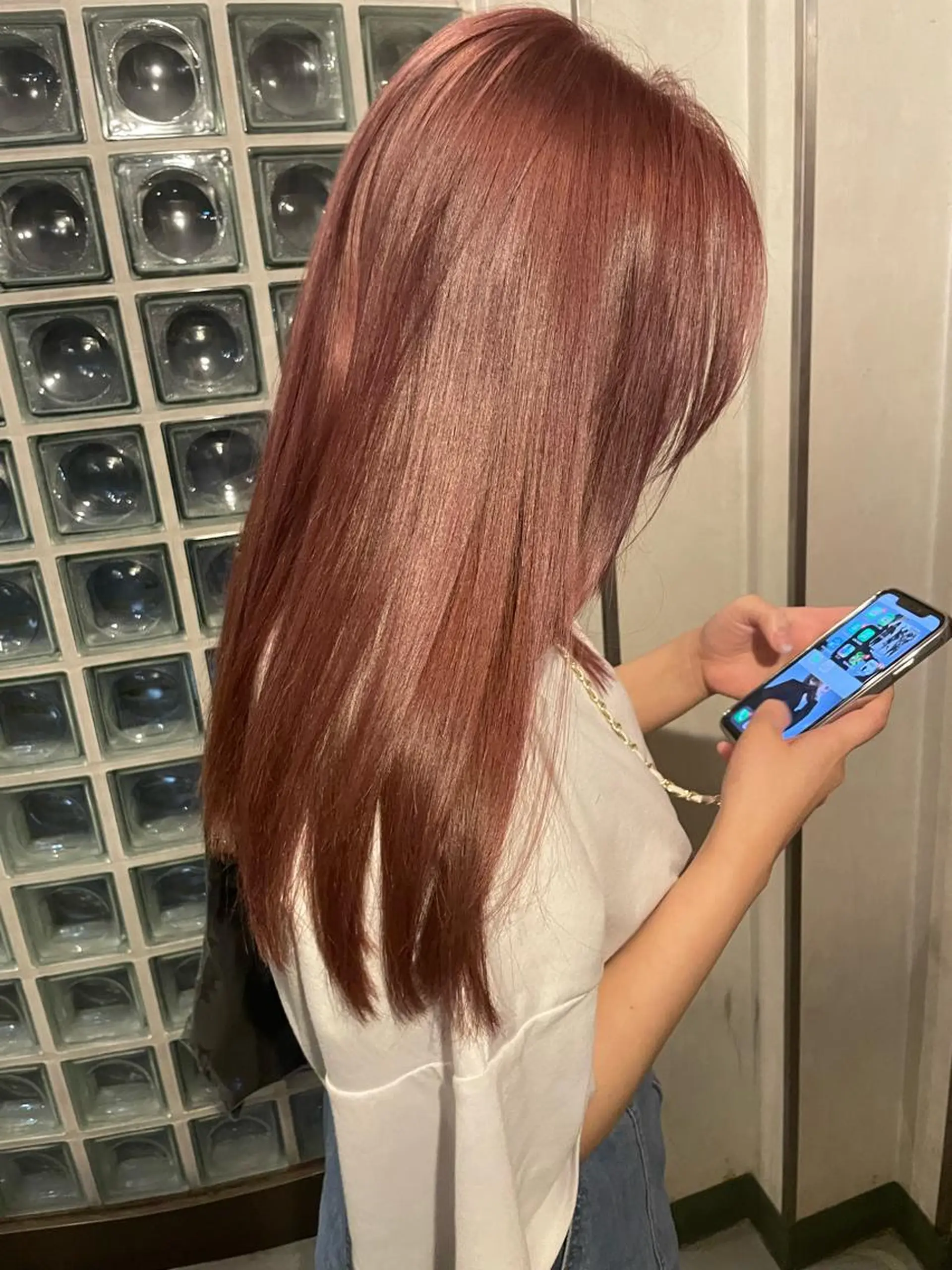 ロング ヘアカラー 髪質改善×縮毛矯正 ×艶カラーNAOのヘアスタイル
