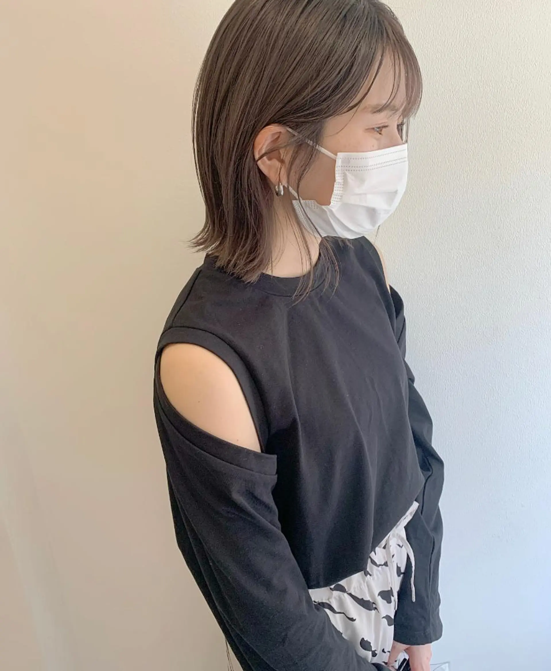 ショート カラー ベージュカラー ブリーチ ケアブリーチ 透明感カラー ダブルカラー ヘアカラー MARU パーマ/レイヤーのヘアスタイル