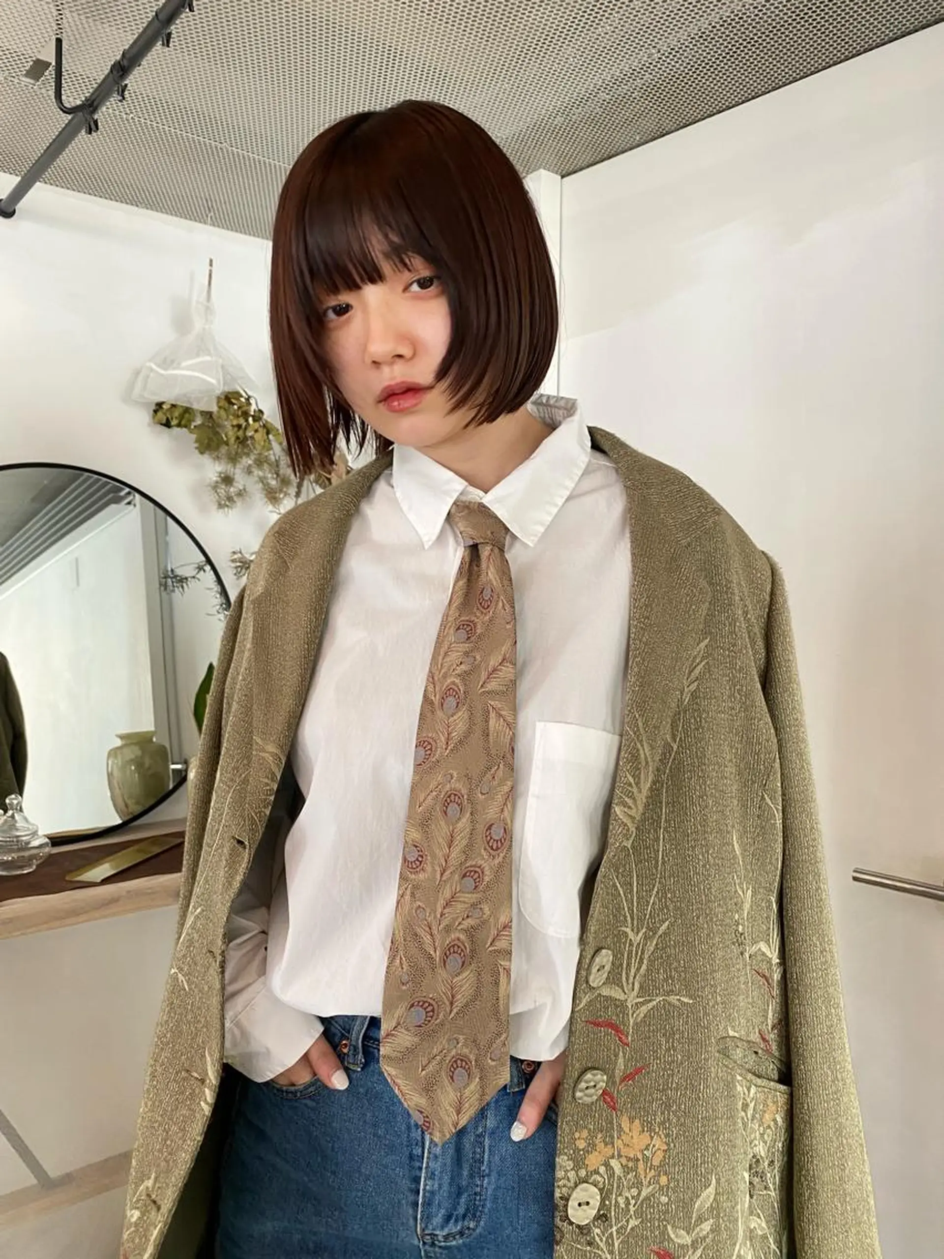 ミディアム カラー ボブ/レイヤー /河内温太のヘアスタイル