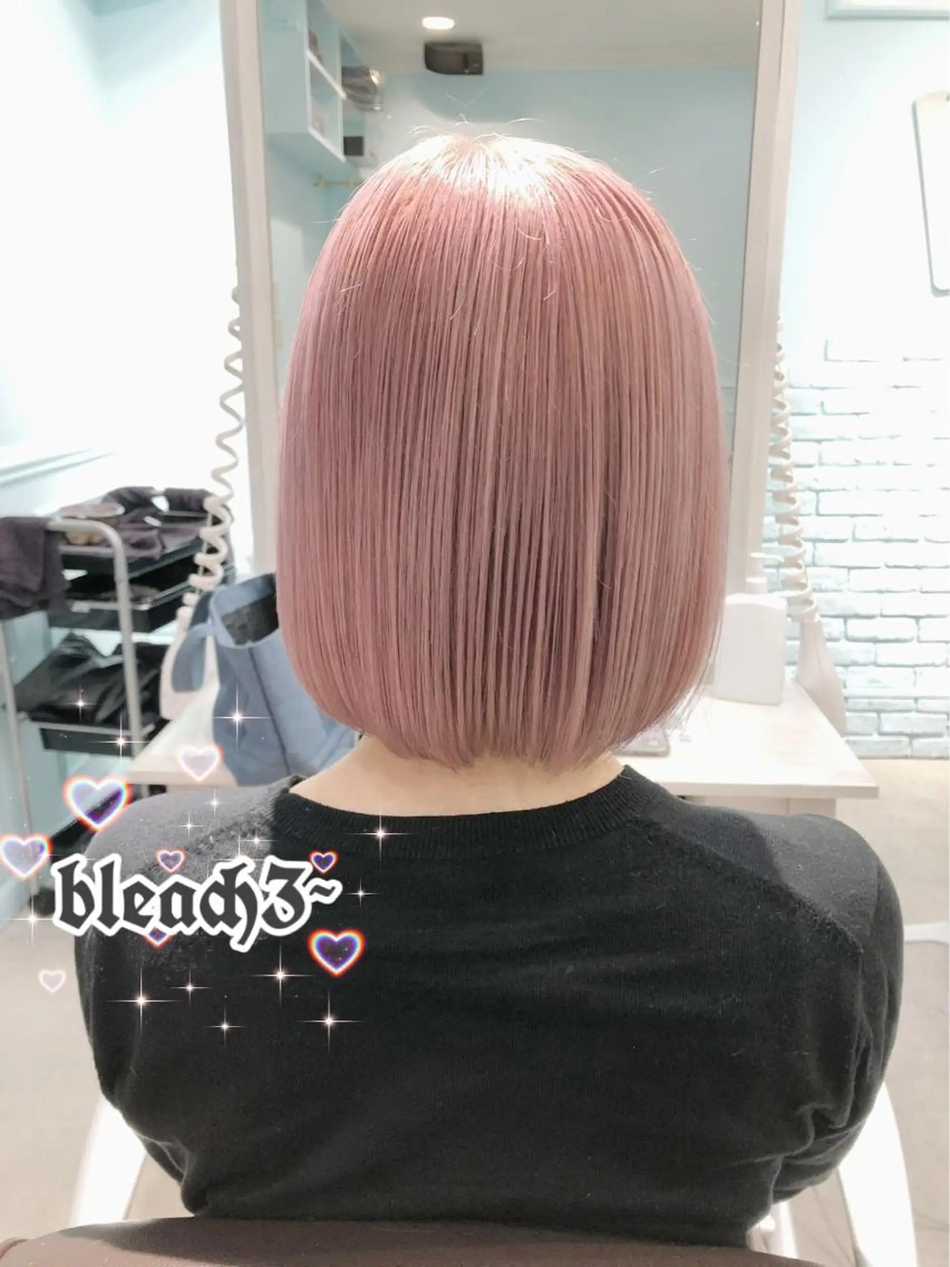 ショート アッシュ アッシュグレー アッシュグレージュ ミストバング ピンクブラウン 💞ハイトーン/ヘア アレンジ💞 くるみのヘアスタイル