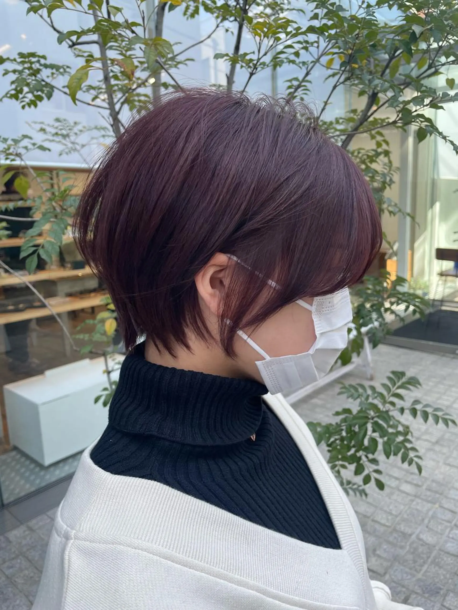 ショート ピンクブラウン Hardy ショータのヘアスタイル