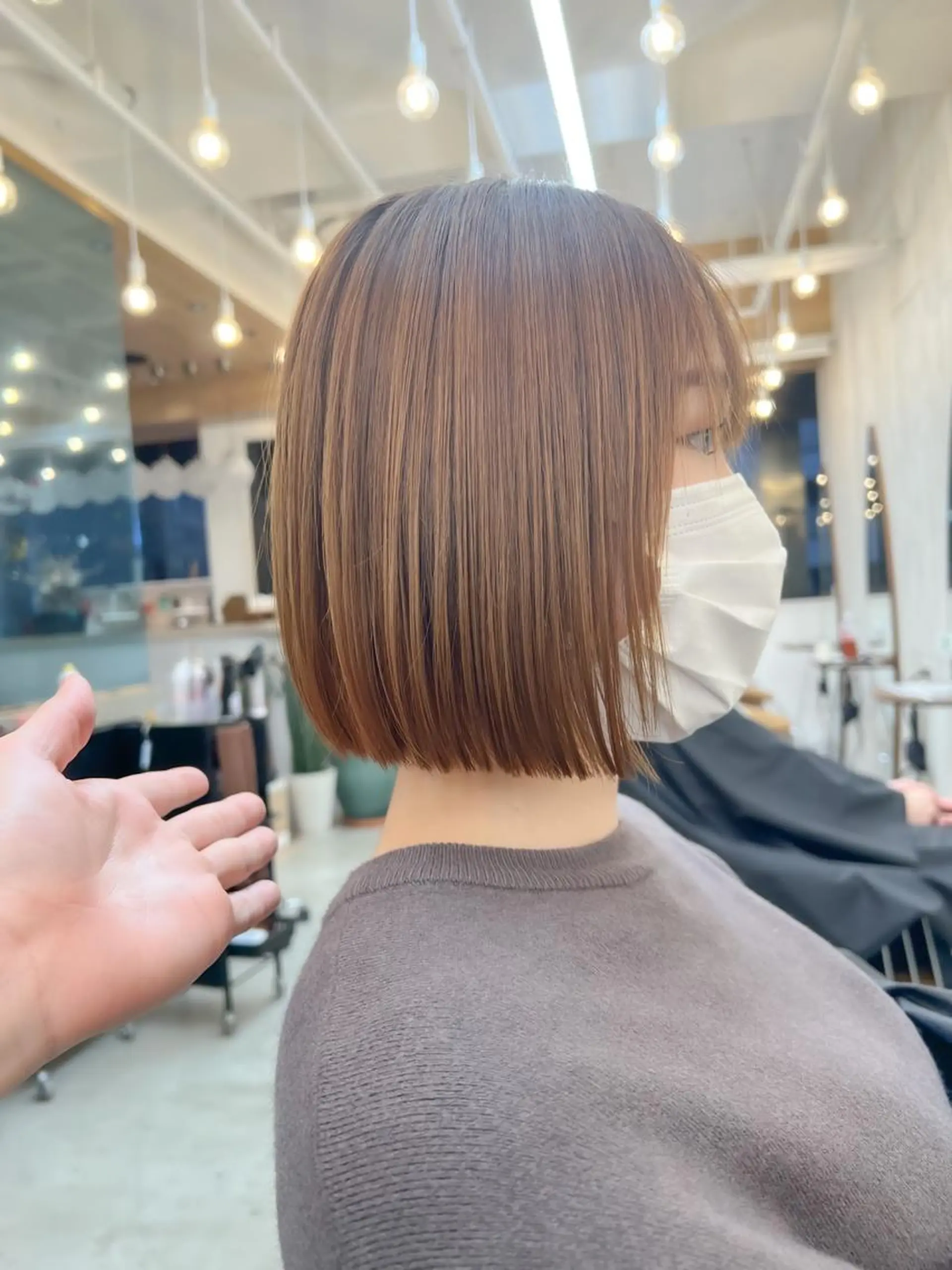 ショート カット 縮毛矯正 トリートメント ボブ/縮毛矯正 髪質改善/もえるのヘアスタイル