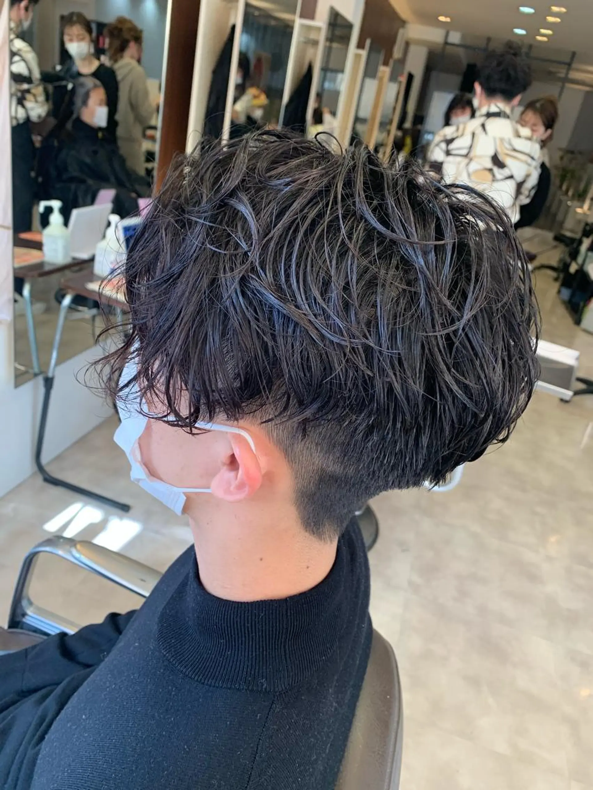 ミディアム メンズパーマ/難波/ 心斎橋　室園亮佑のヘアスタイル