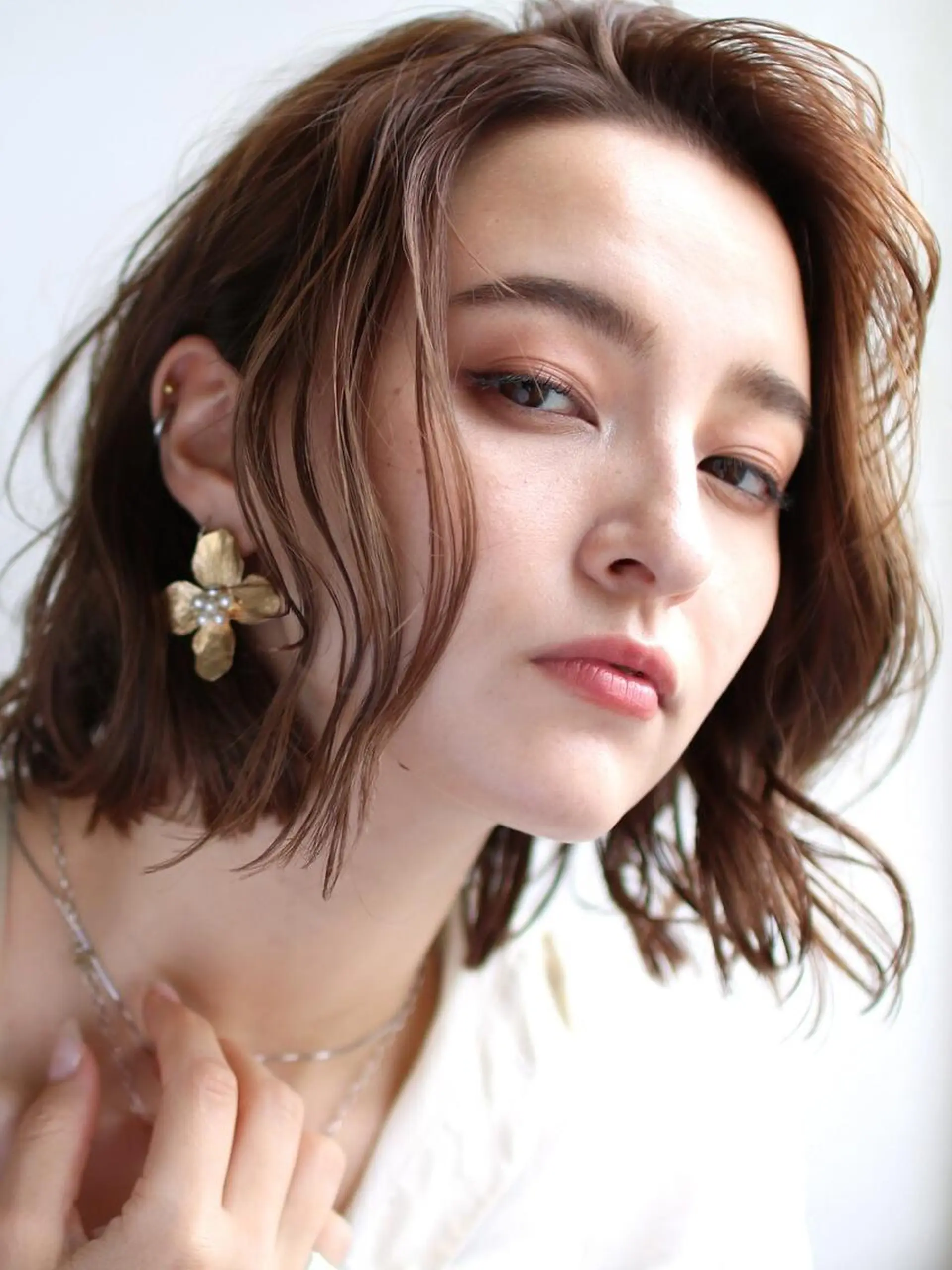 ロング ハイライト 髪質改善 韓国風ヘア レイヤーカット 小顔カット カット ヘアカラー トリートメント TIGRE for hairのヘアスタイル