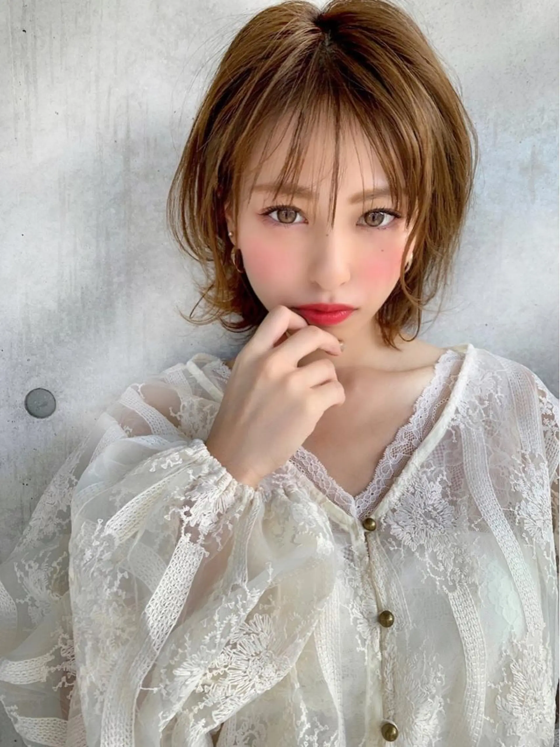 ショート カラー ショートヘア ウルフカット 大人かわいい💍🤍 ボブ/ショートボブのヘアスタイル