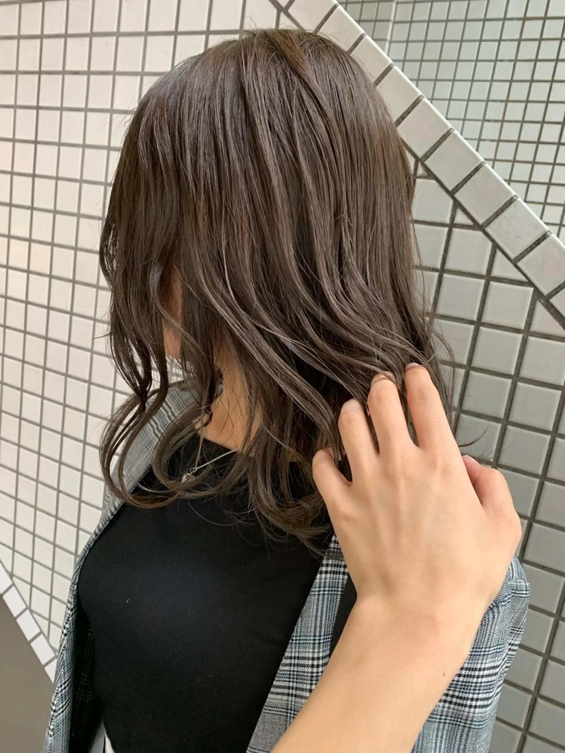 ミディアム カラー 透明感カラー 🫧透明感カラー/ ボブ/小笠原汐海🪽のヘアスタイル