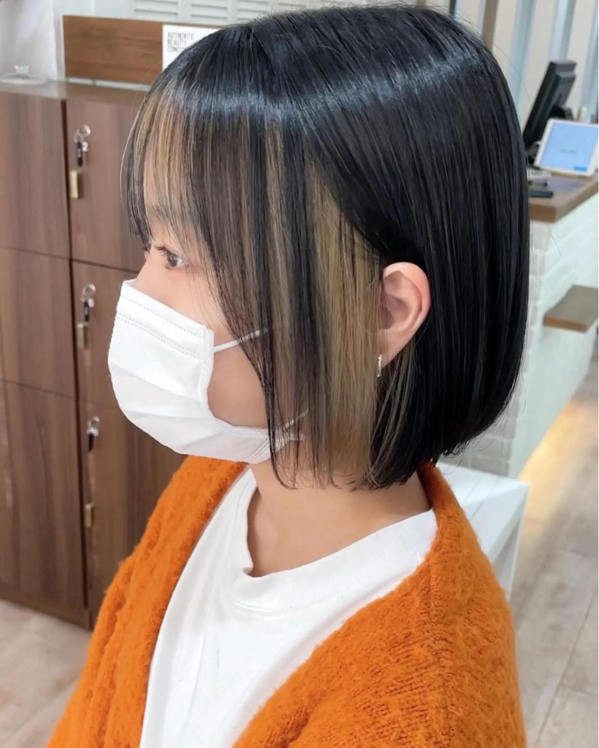 ショート カラー ミストバング フェイスフレーミング インナーカラー ヘアカラー 樽見 浩司のヘアスタイル