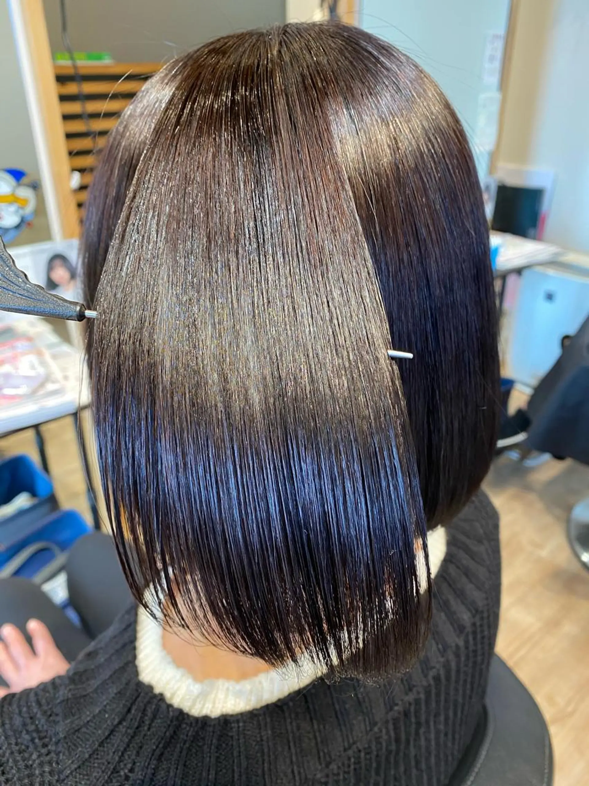 ミディアム カラー パーマ 関口 友行のヘアスタイル