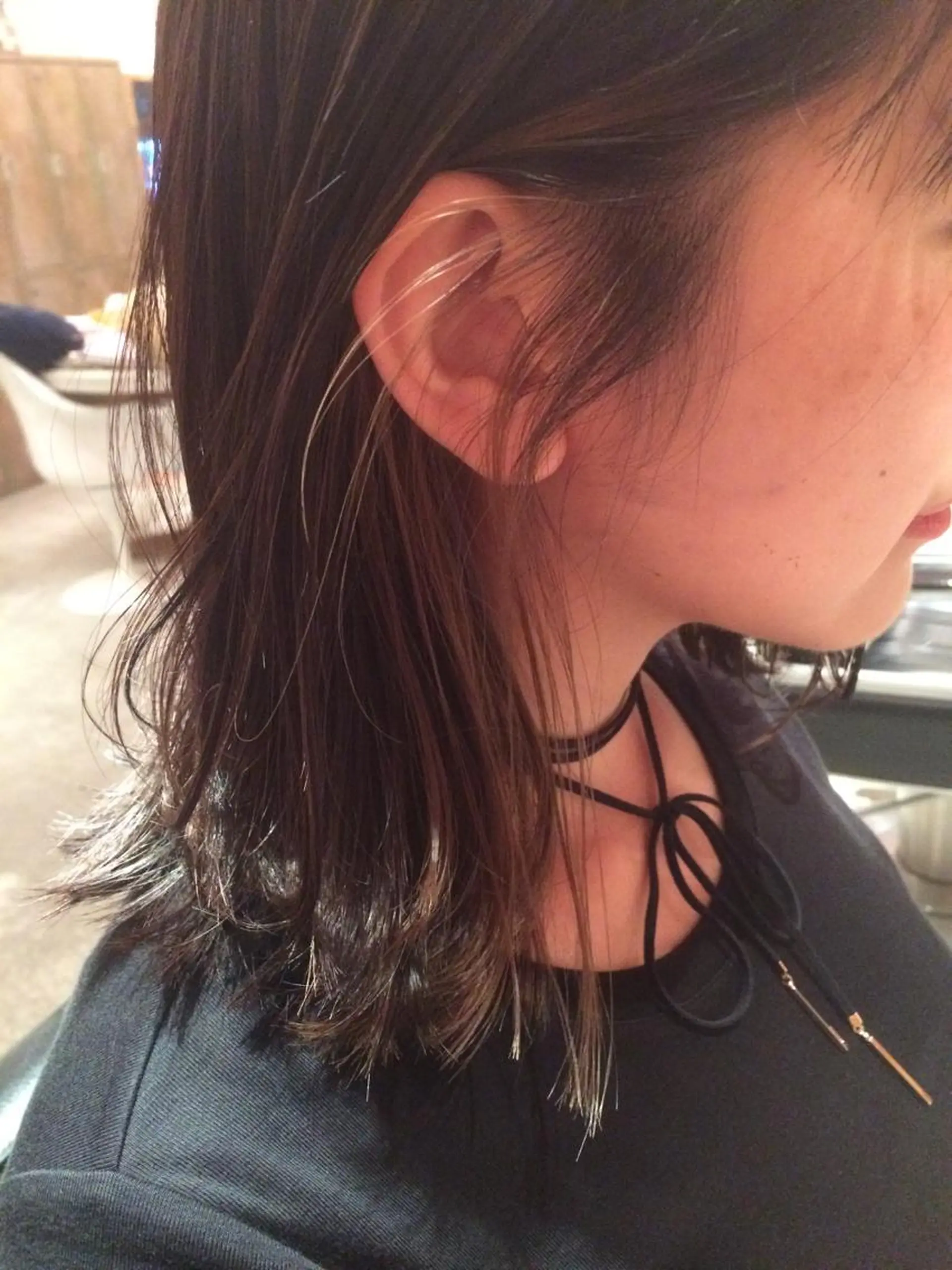 ミディアム カラー インナーカラー ボブ 外ハネヘア emme エミィ/立川のヘアスタイル