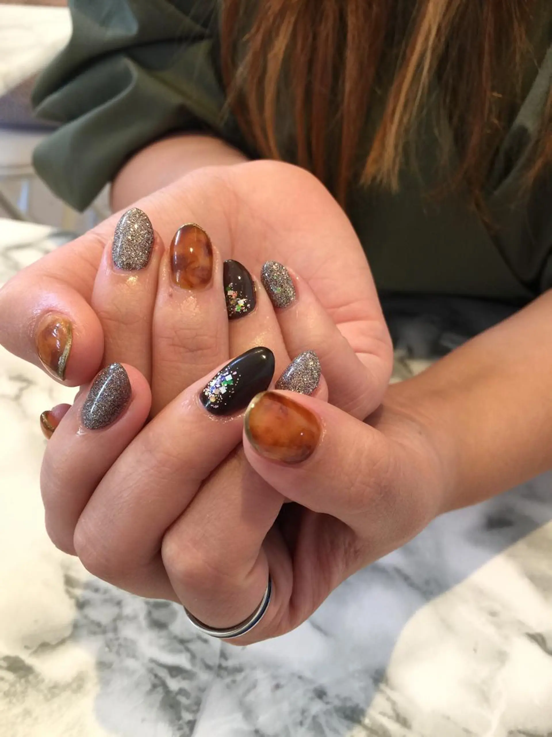 ネイル べっ甲ネイル juedi nail 〜木曜日のネイル〜のネイルデザイン