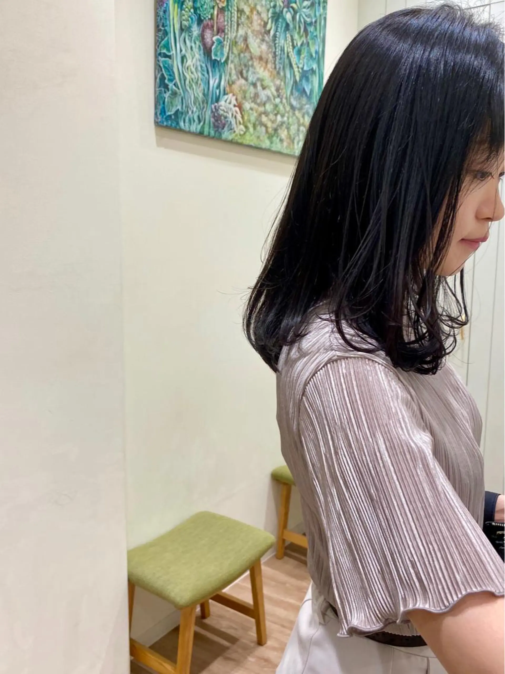 ミディアム ヘアカラー ayaka #パーマ#アレンジのヘアスタイル