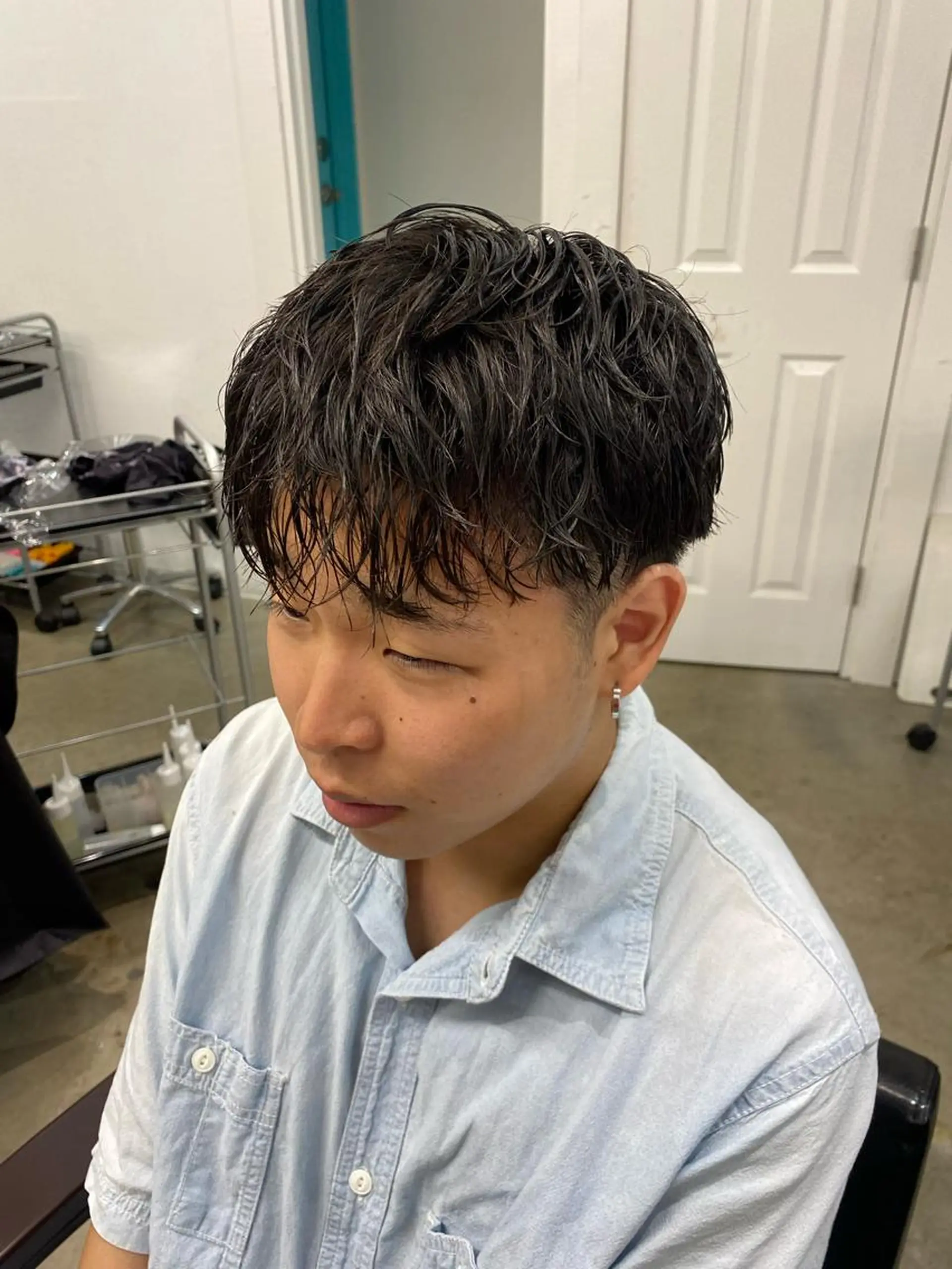 メンズ レイヤーボブ/ 艶カラー/サナ🌼のヘアスタイル