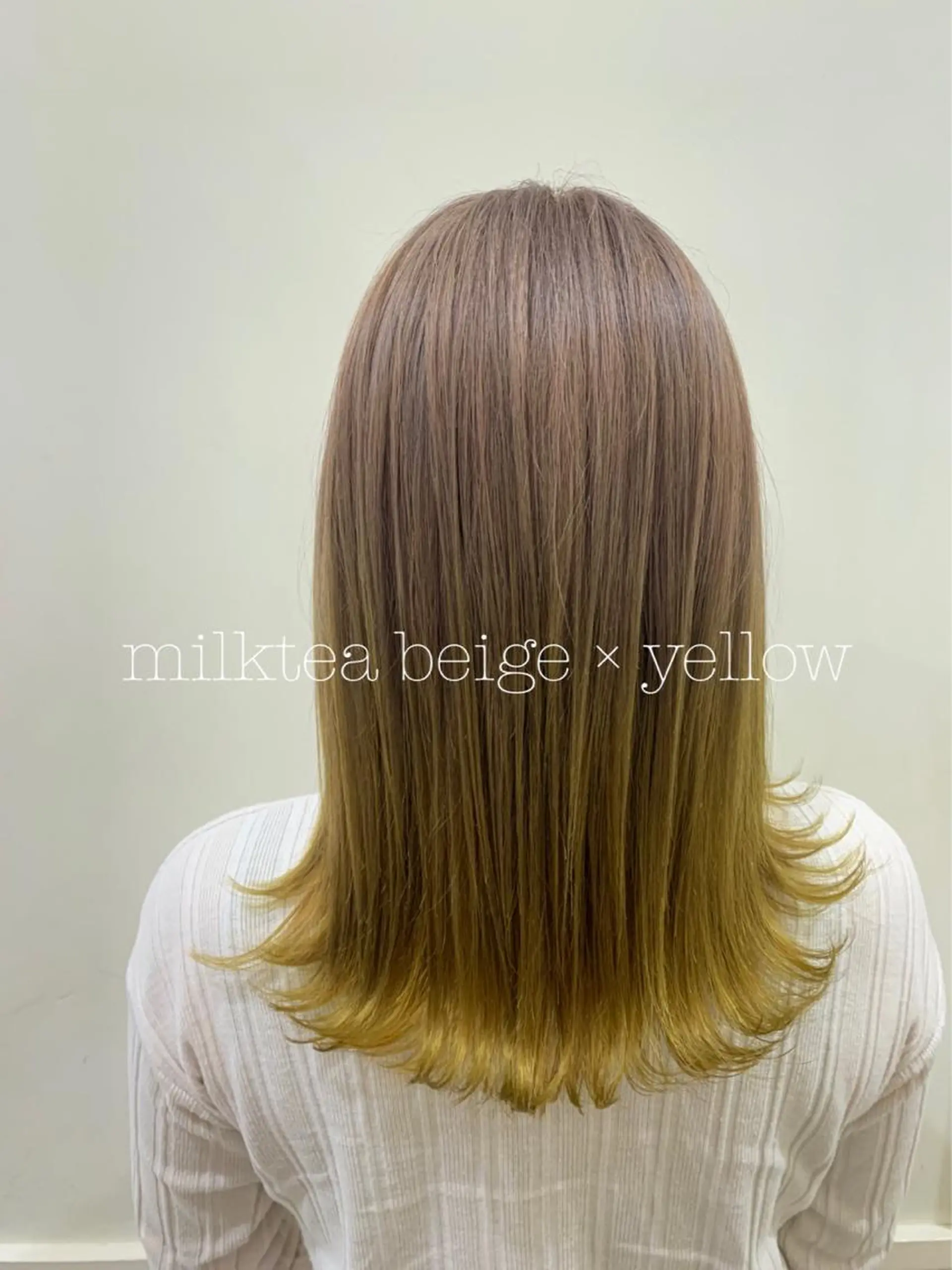 ミディアム カラー カット ヘアカラー トリートメント ぱつっとボブ/ 小野あかねのヘアスタイル