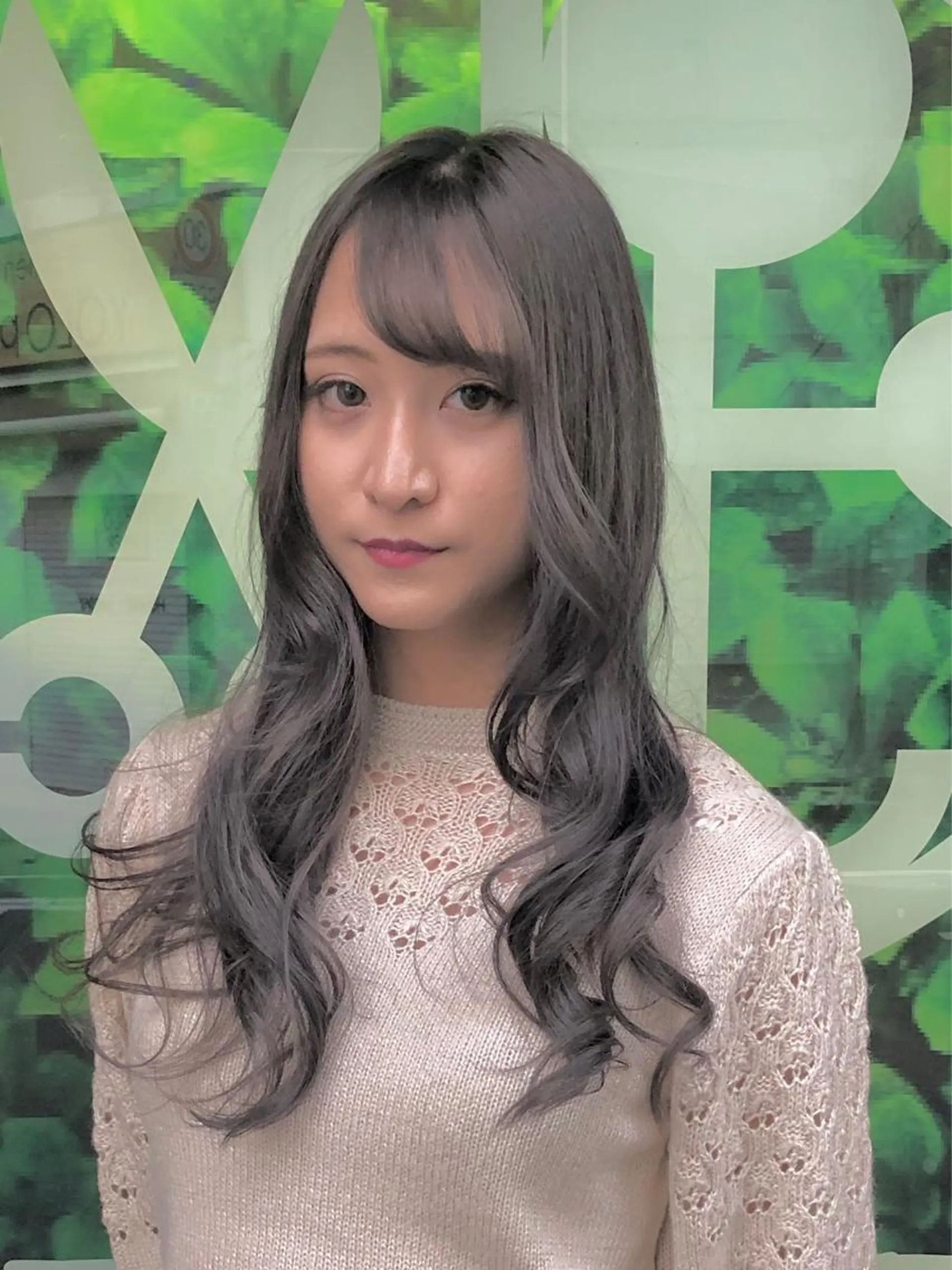 ロング アッシュ パープルカラー ヘアカラー トリートメント ドラマ大好き 美容師hideyaのヘアスタイル