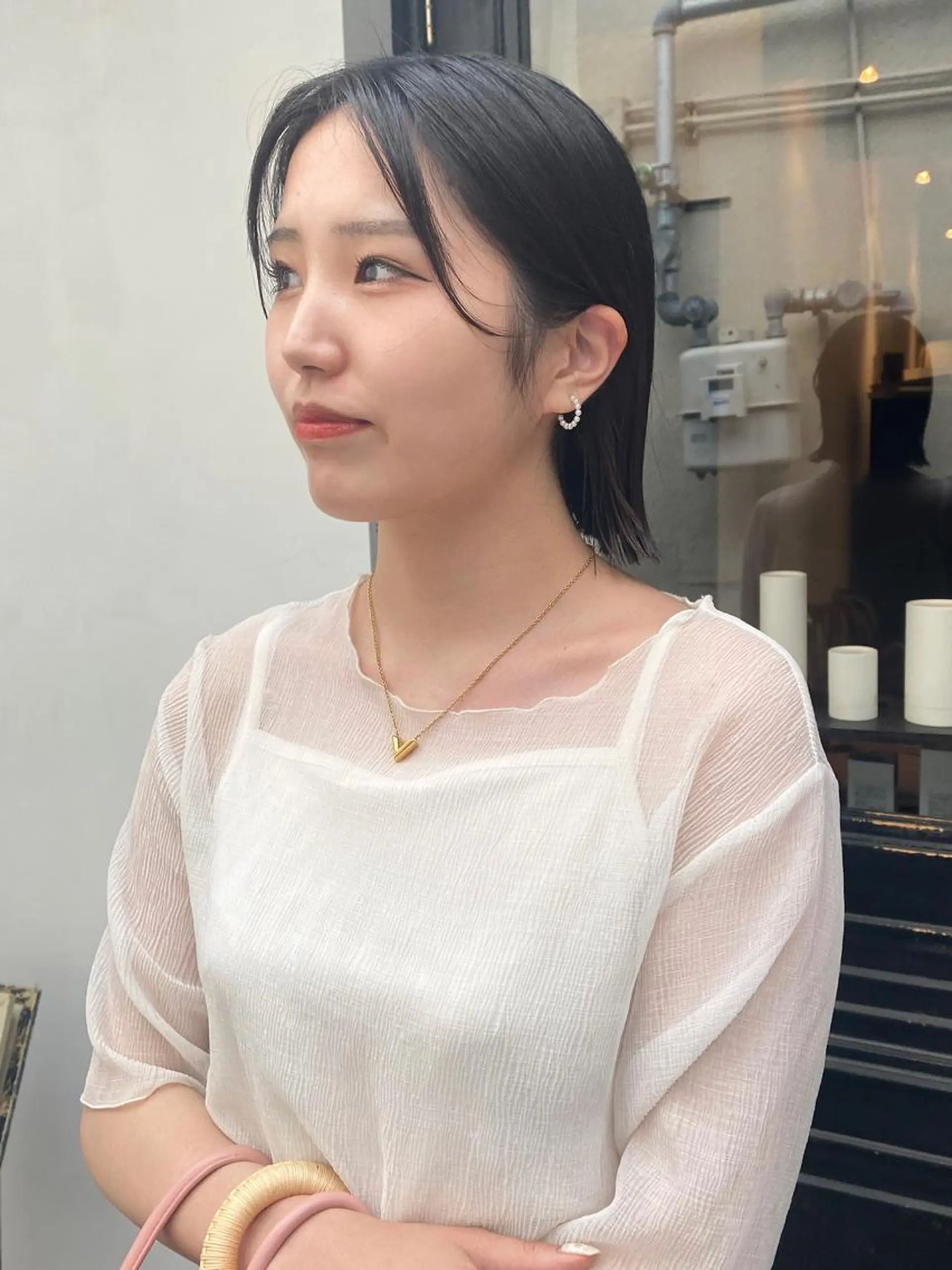 ショート カラー ボブ tonari 梅田、中崎町のヘアスタイル