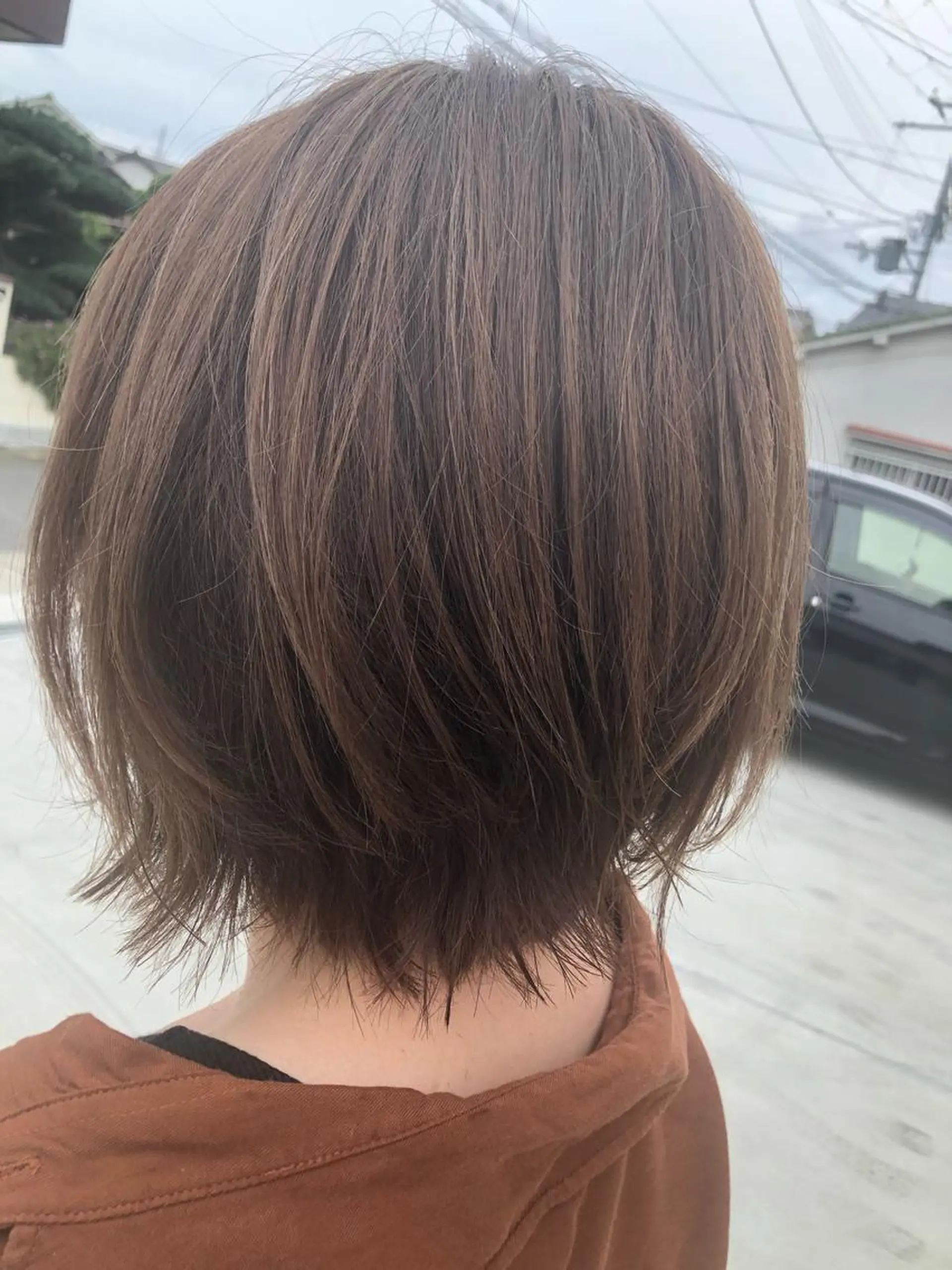 ショート カラー パーマ NOPPO 和泉市 美容室／奥村　飛鳥のヘアスタイル