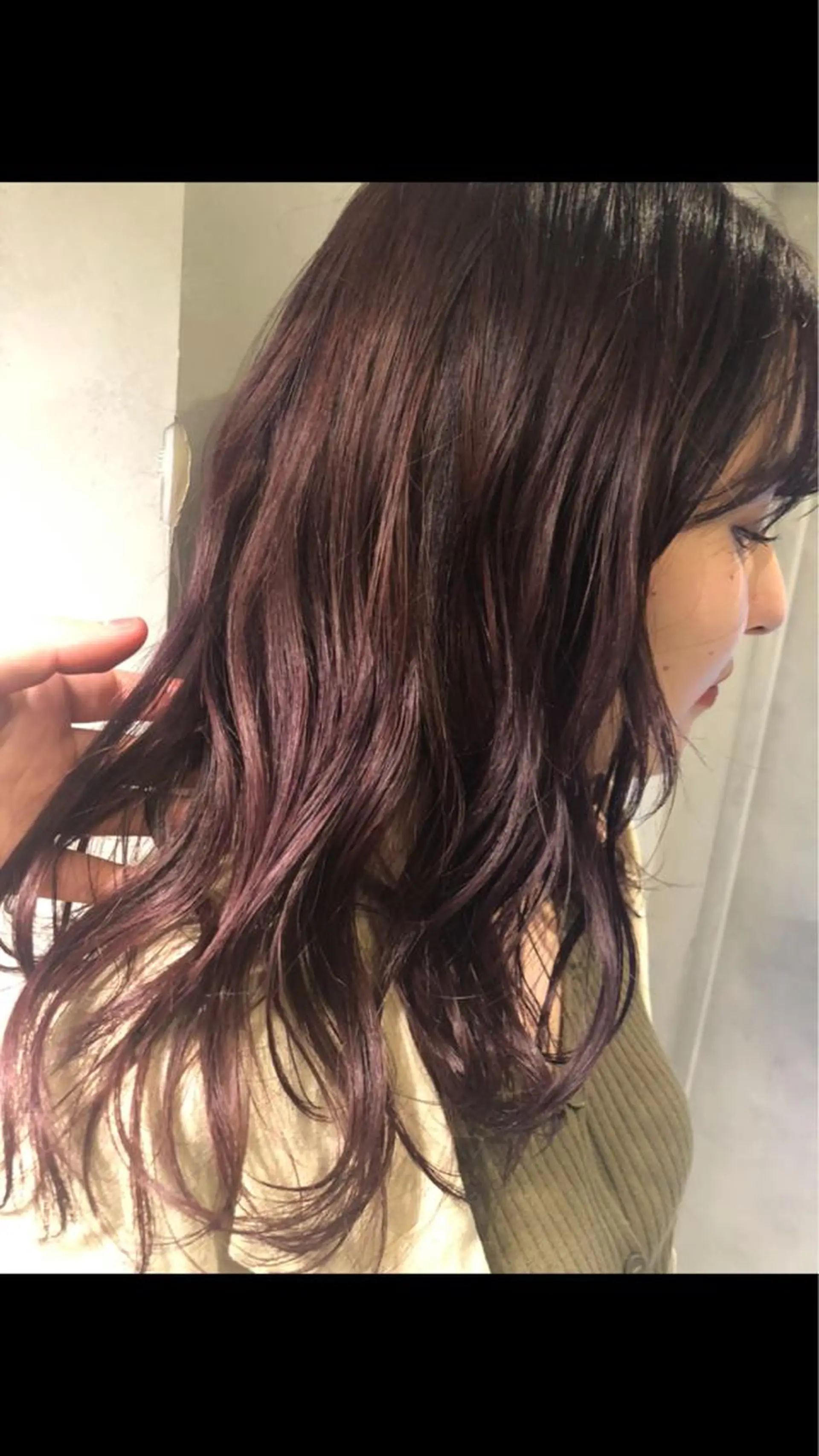ロング カラー ボルドーカラー MIYU💋💖 〈XENA渋谷本店〉のヘアスタイル