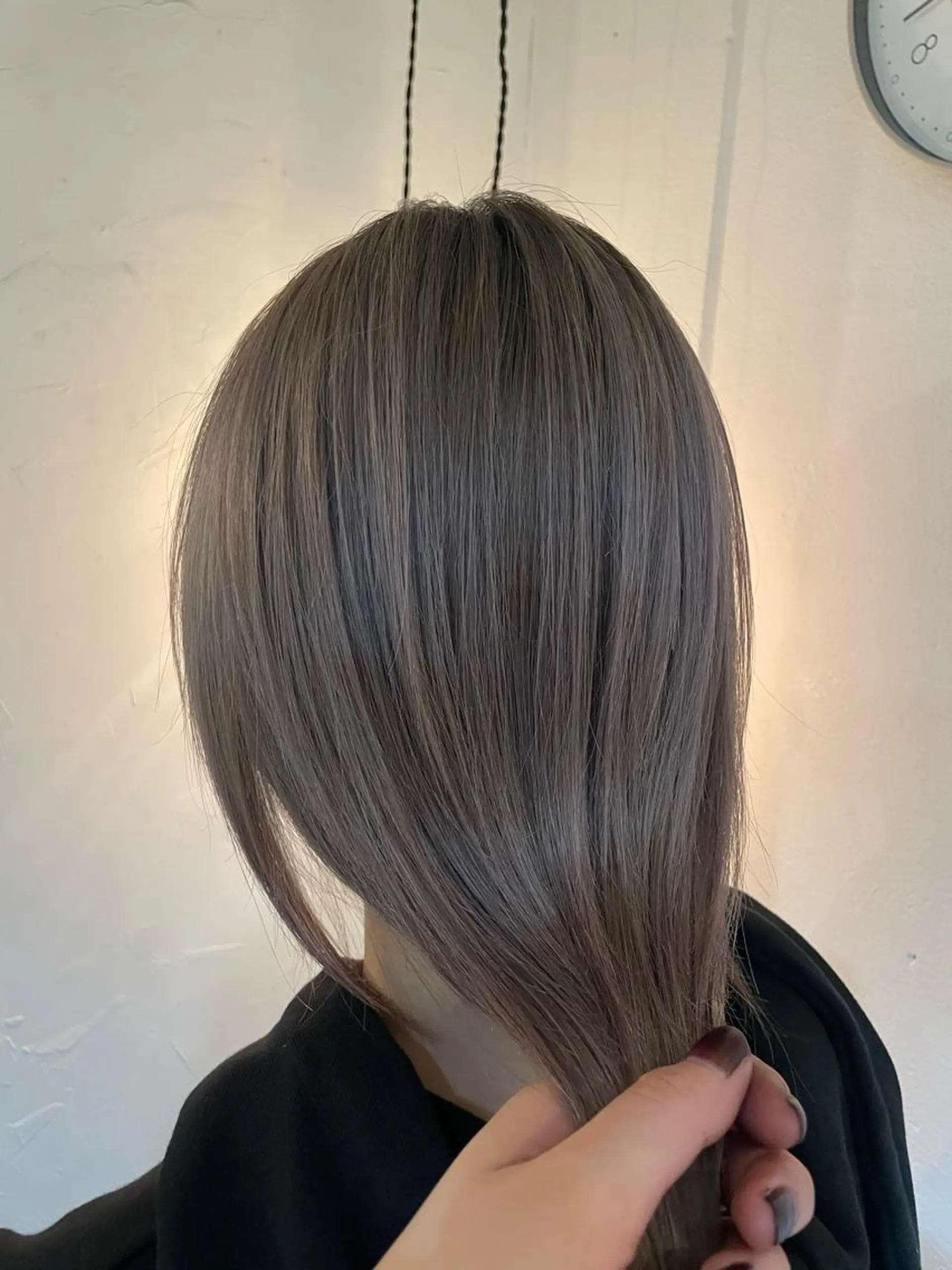 セミロング カラー 京都美容師 塩のヘアスタイル