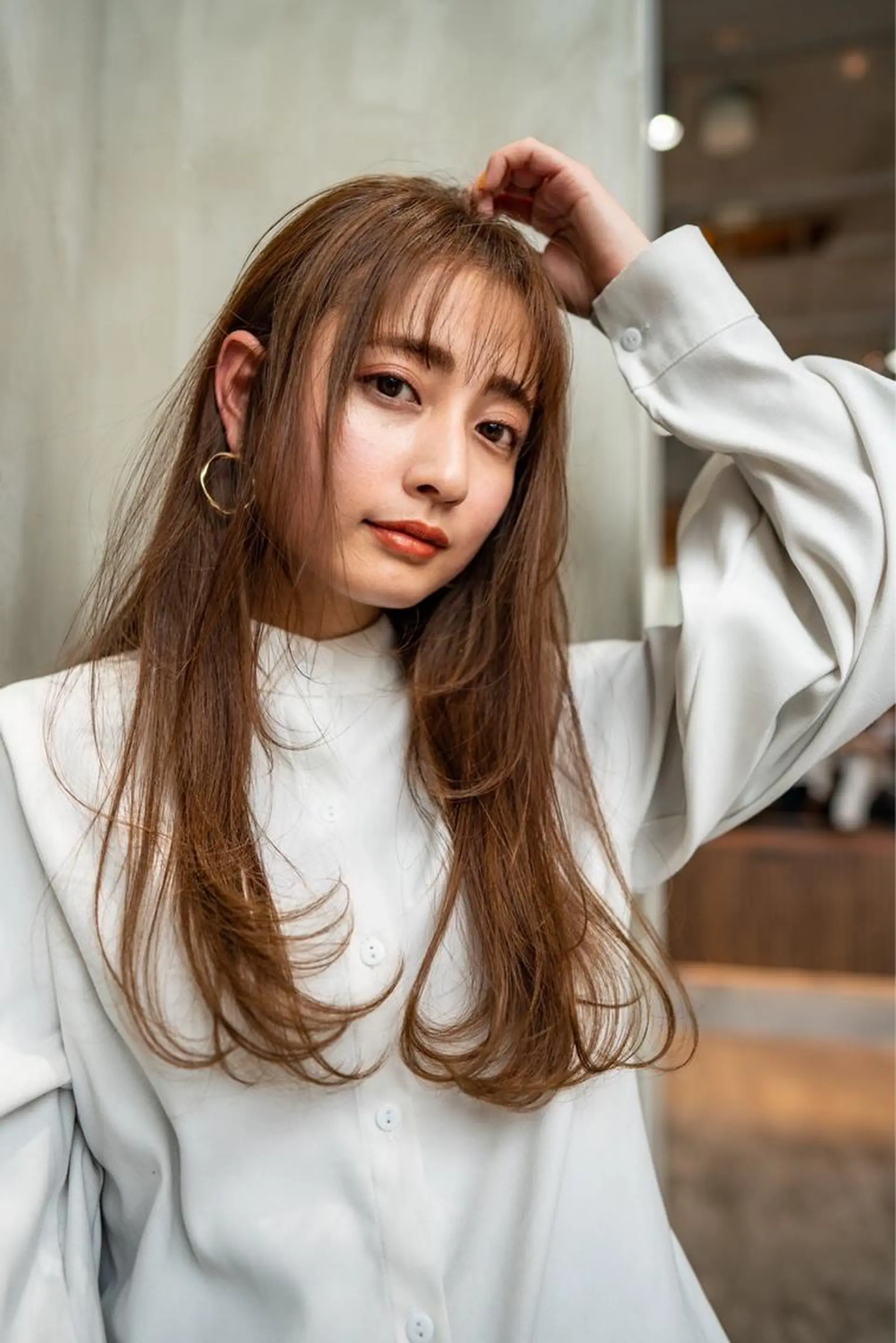 ミディアム カラー カット ヘアカラー トリートメント 🉐レイヤー/塩見 弘樹🉐渋谷のヘアスタイル