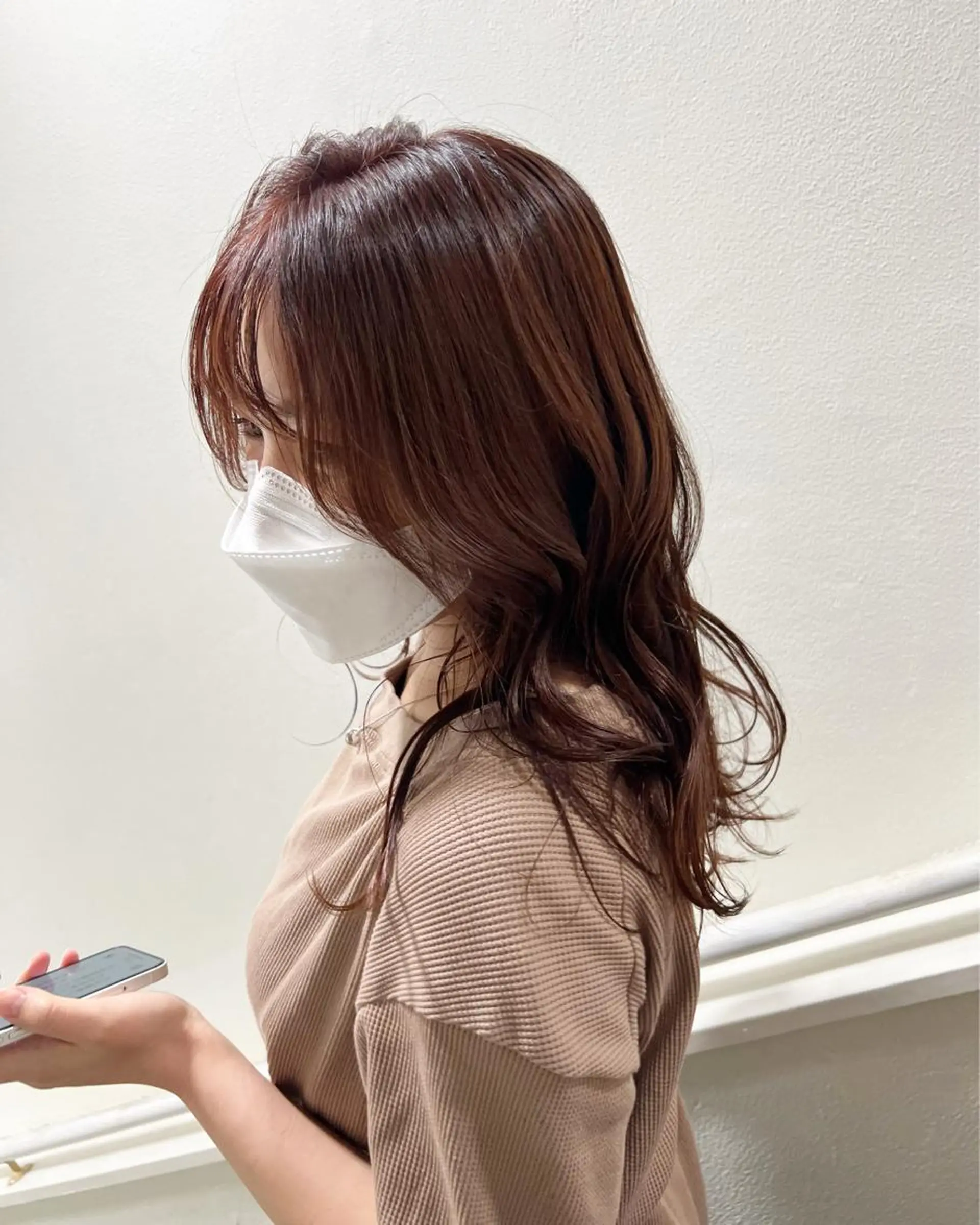 カラー ブラウンカラー ピンクカラー 樽川 紗月のヘアスタイル