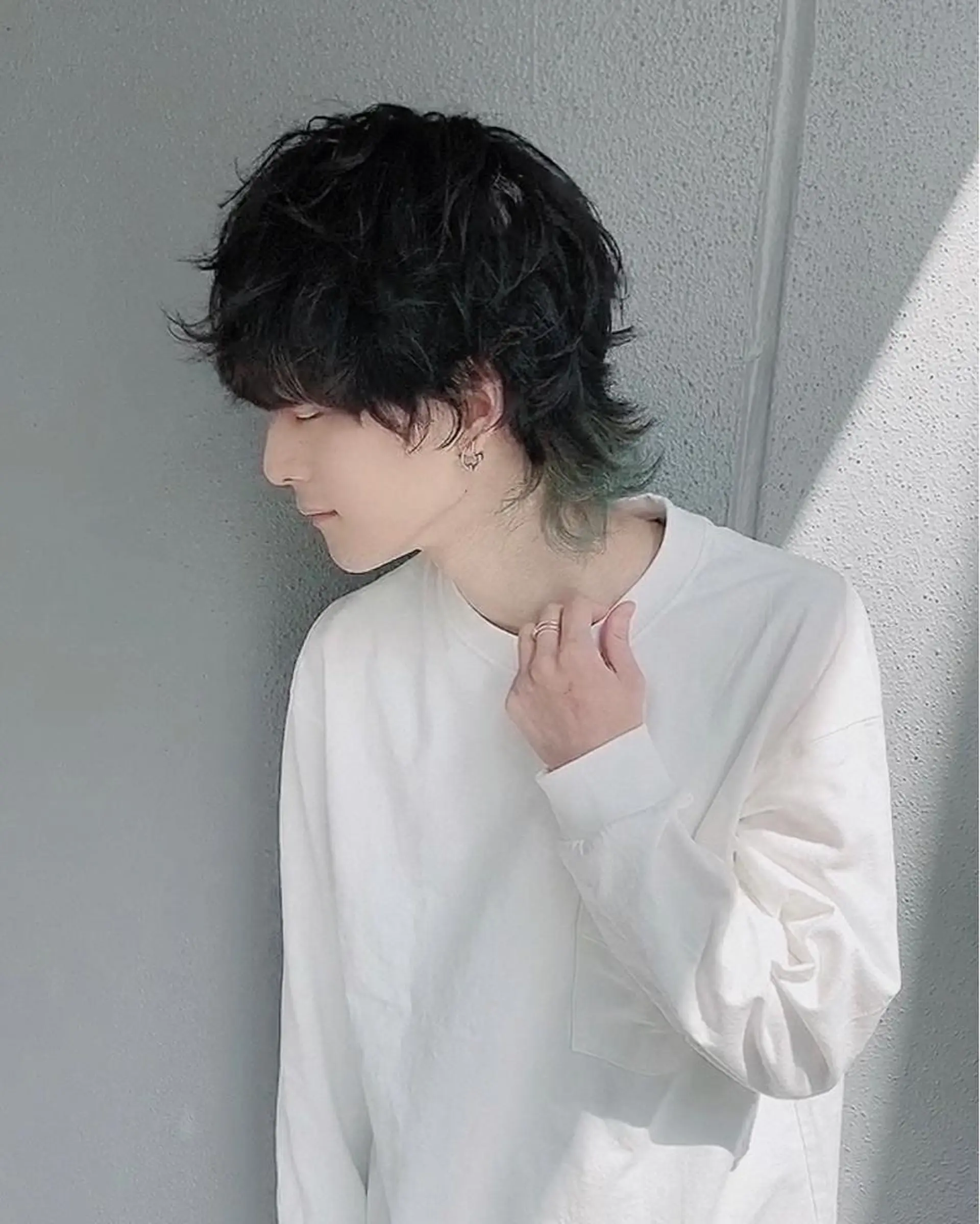 ミディアム カラー パーマ メンズ ミディアムパーマ メンズインナーカラー マッシュウルフ マッシュ メンズパーマ メンズサロン【owl 心斎橋】難波/アメ村のヘアスタイル