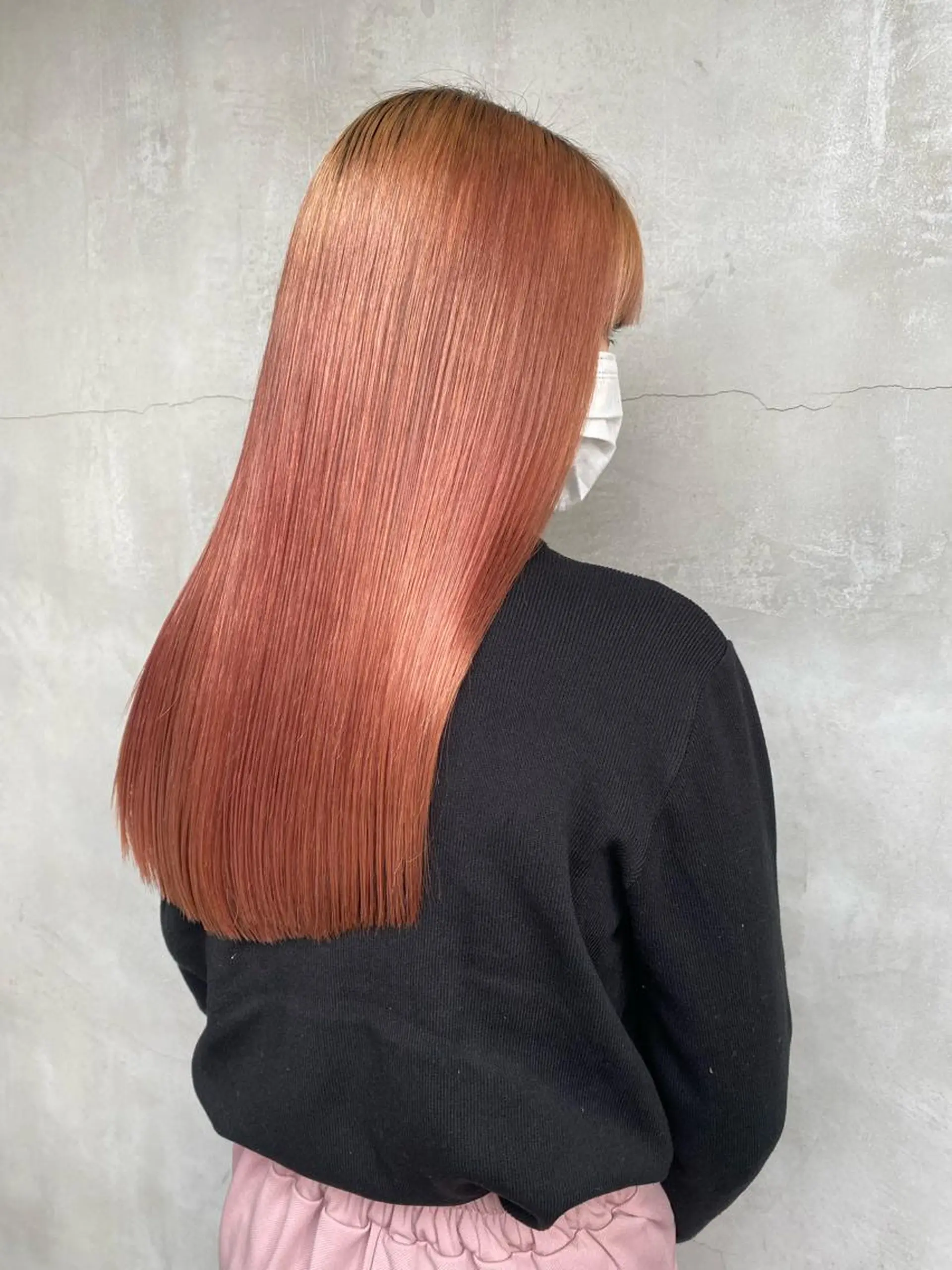 ロング カラー ピンクカラー カット ヘアカラー トリートメント 🧸艶々韓国ヘア 🧁mizunaのヘアスタイル