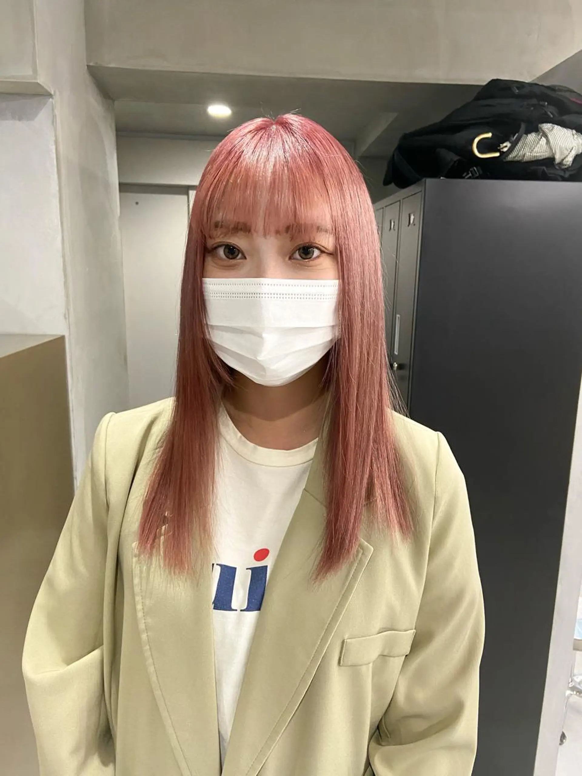 ロング カラー ブリーチ ピンクカラー 韓国風ヘア ヘアカラー yuna/ボブカット /ハイトーンカラーのヘアスタイル