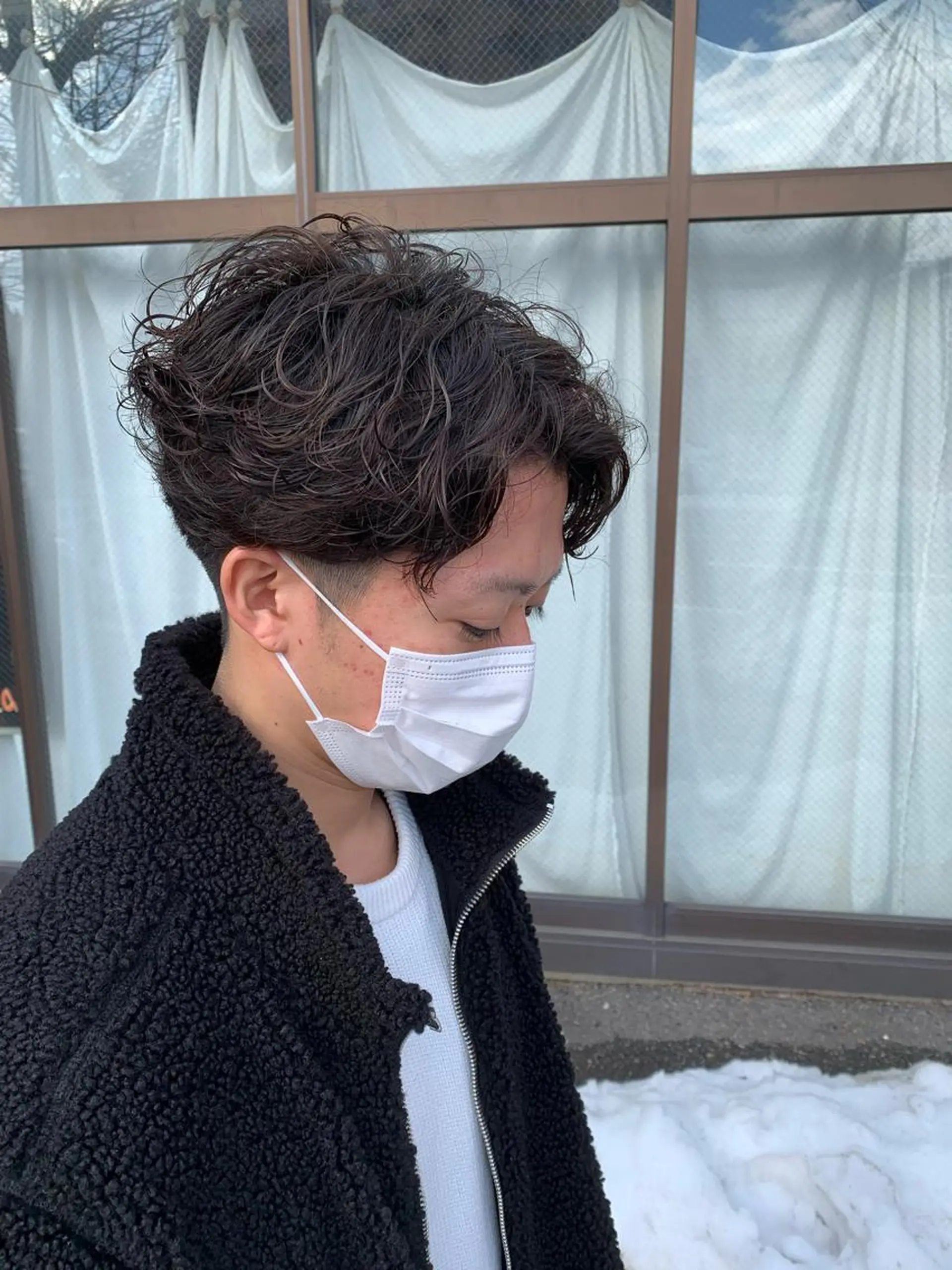 ショート パーマ メンズ カット パーマ 宮嶋 勇輔のヘアスタイル