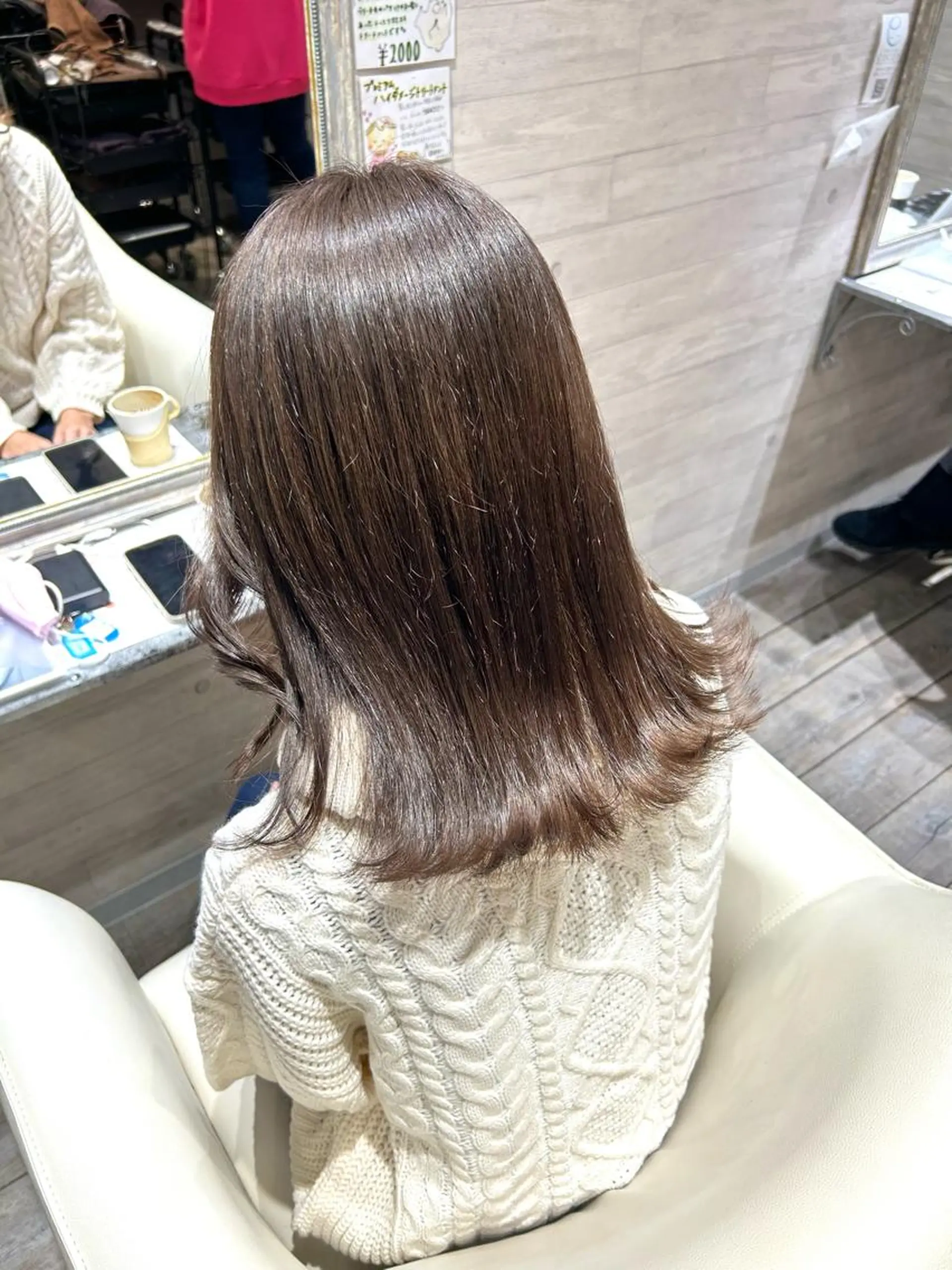 カラー ブリーチ 透明感カラー グレージュ カット ヘアカラー トリートメント 🎀暖色/オリーブ カラー🎀seinaのヘアスタイル