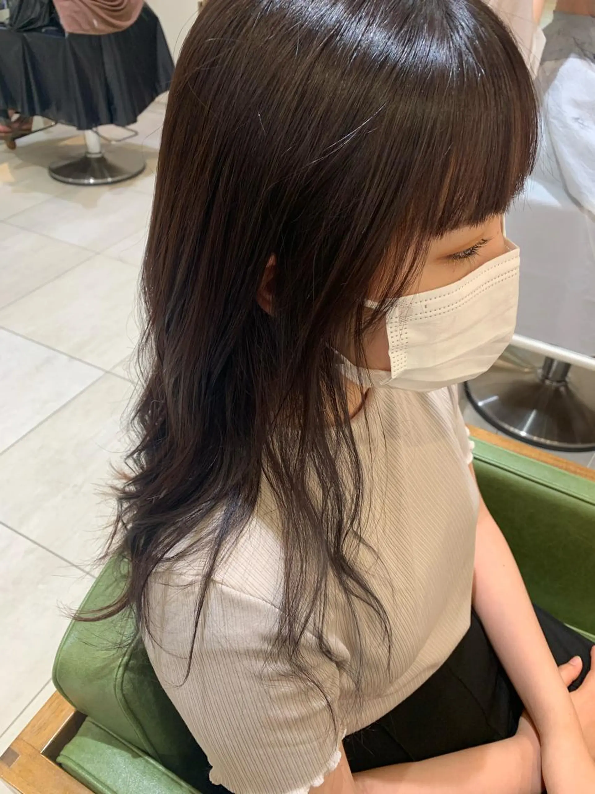 セミロング カラー ラベンダーカラー 高橋友里亜 /フリーランスのヘアスタイル