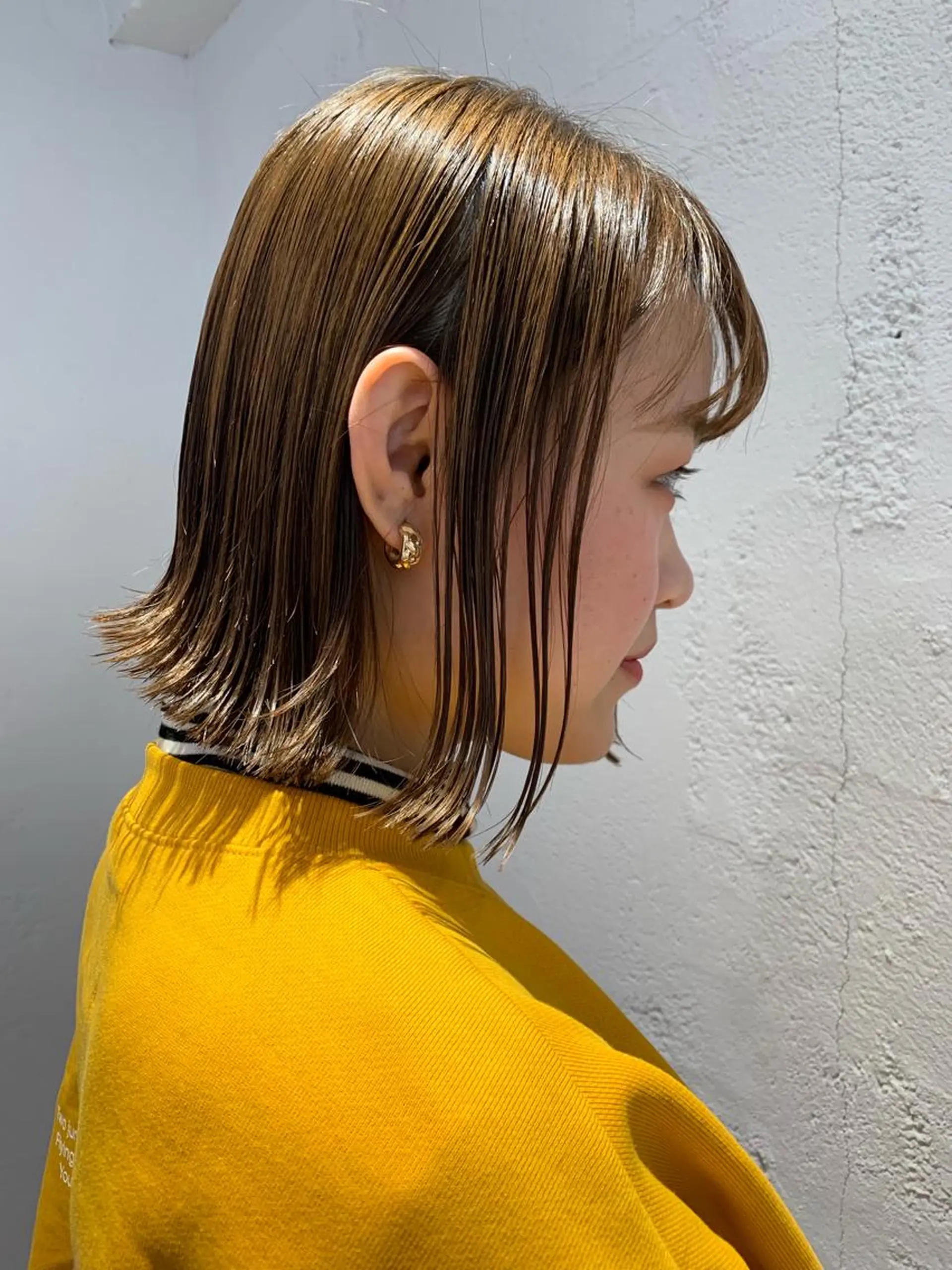 ショート 切りっぱなしボブ ボブ 外ハネヘア 🫧透明感カラー/ ボブ/小笠原汐海🪽のヘアスタイル