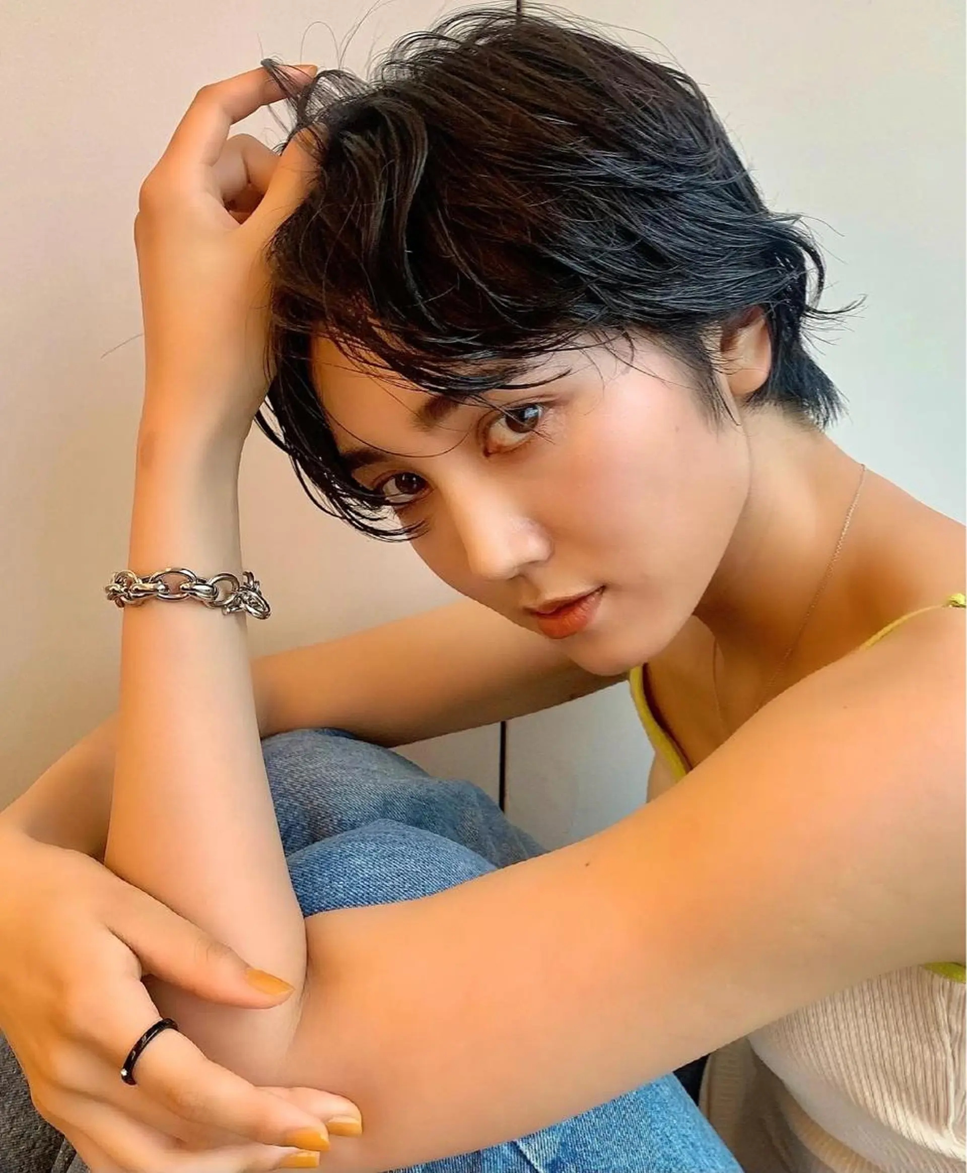 ショート ナガス カズアキのヘアスタイル