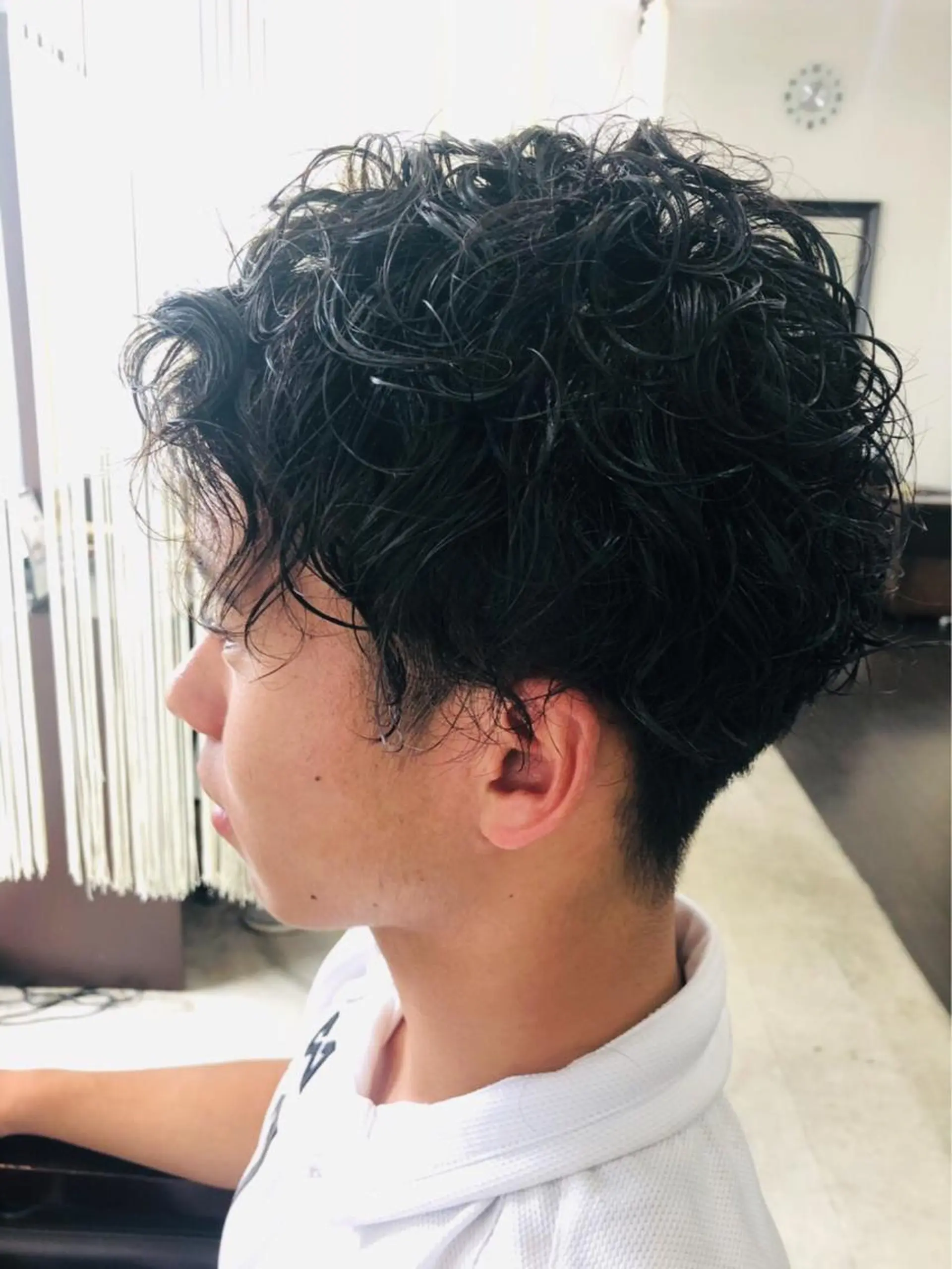 ショート パーマ メンズ 阿久津 泰幸のヘアスタイル