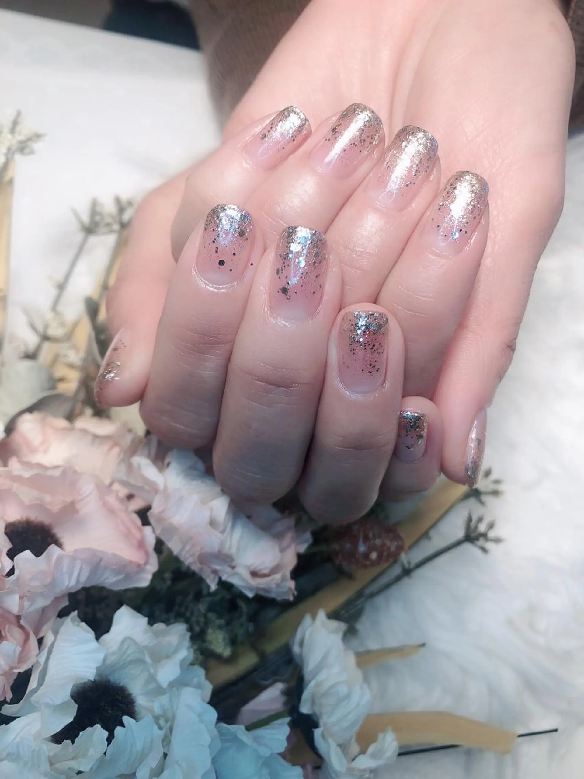 ネイル グラデーション ラメ(グリッター) 🍭Kiara Nail🍭のネイルデザイン