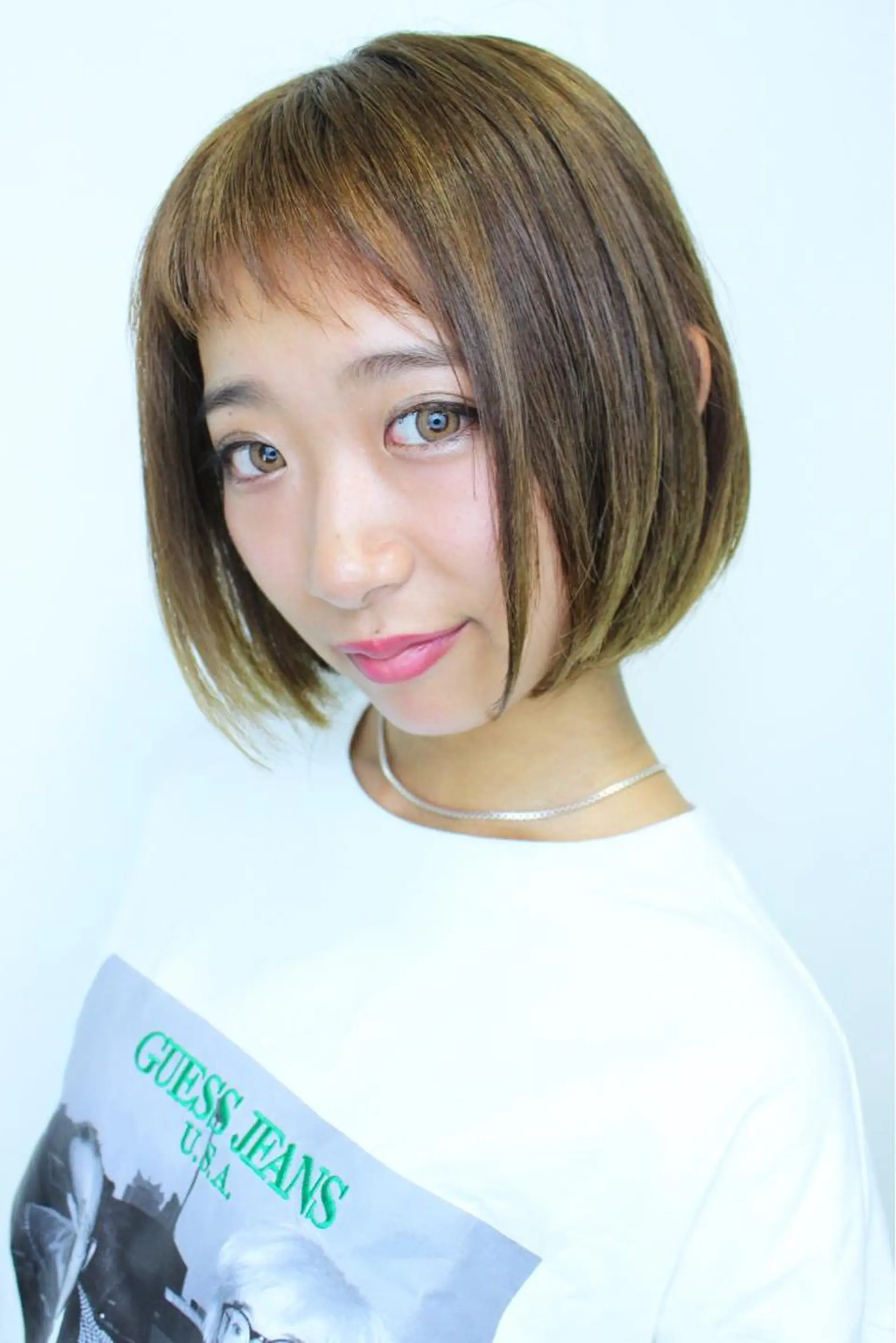 ミディアム カラー ショートボブ ボブ 似合わせカット オン眉 ⭐️バッサリカット モデル募集⭐️佐野のヘアスタイル