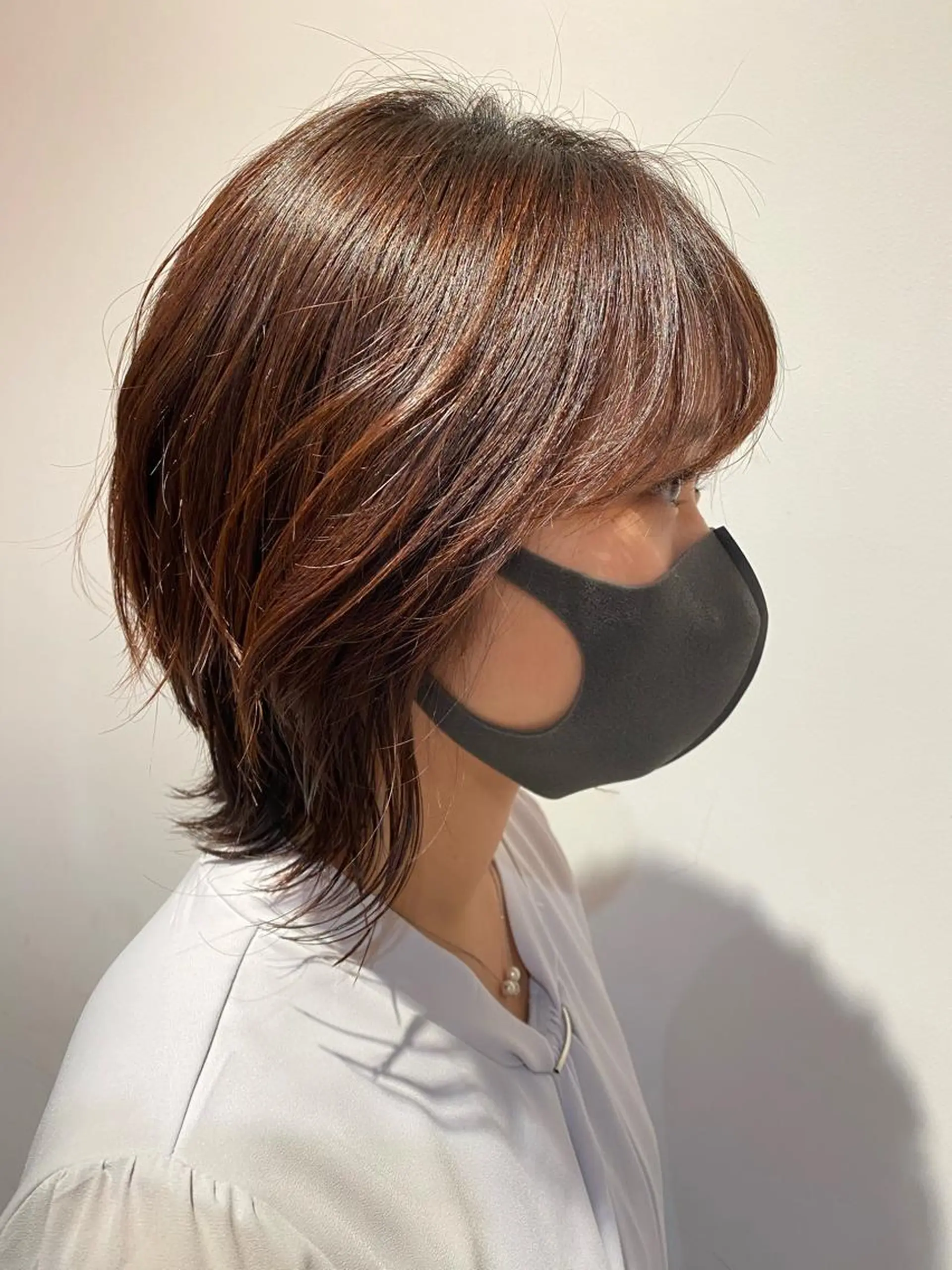 ミディアム レイヤーカット カット わかばやし ゆうこのヘアスタイル