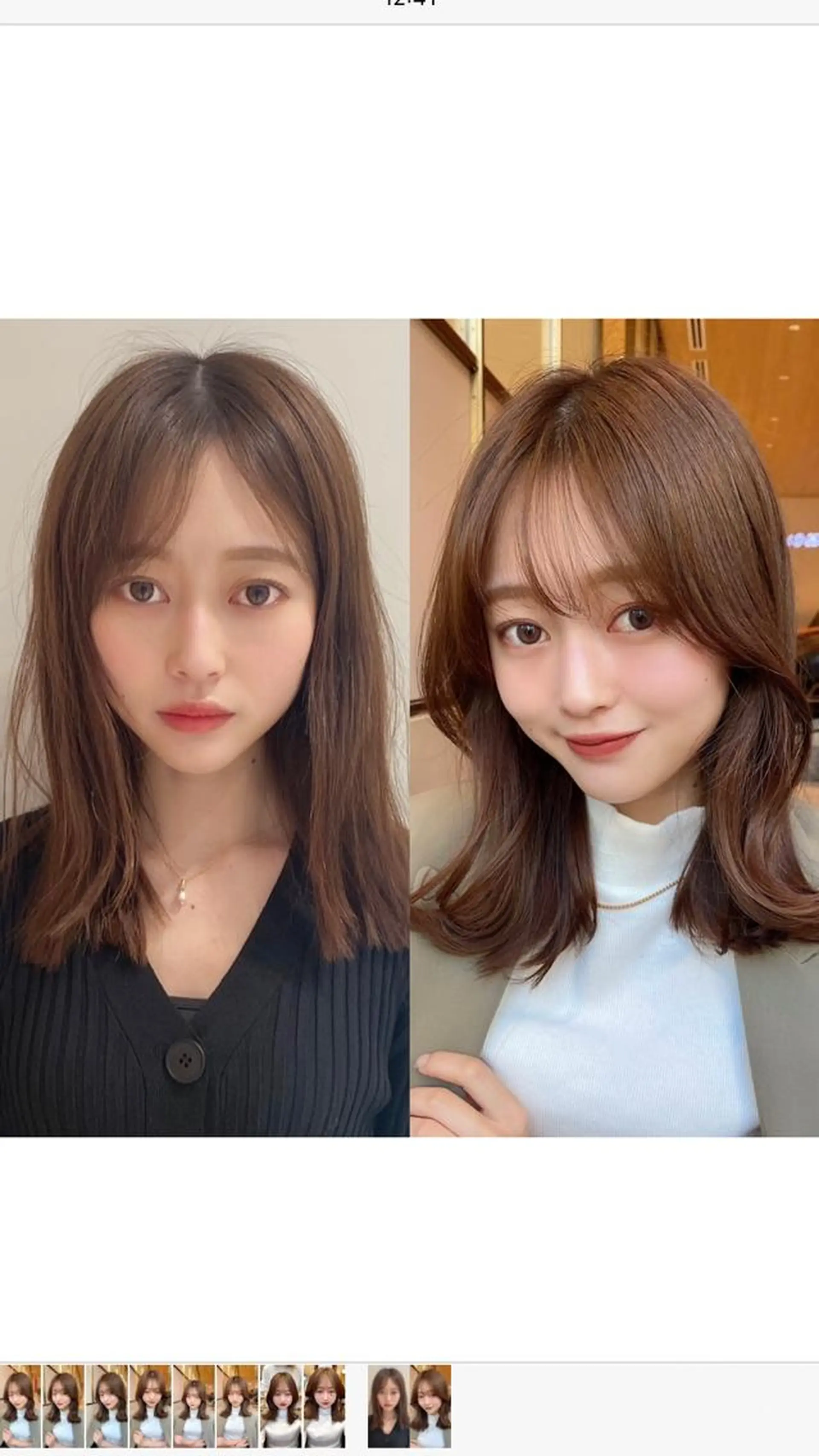 ミディアム カラー パーマ 小野寺瑞希 /最小顔カットのヘアスタイル