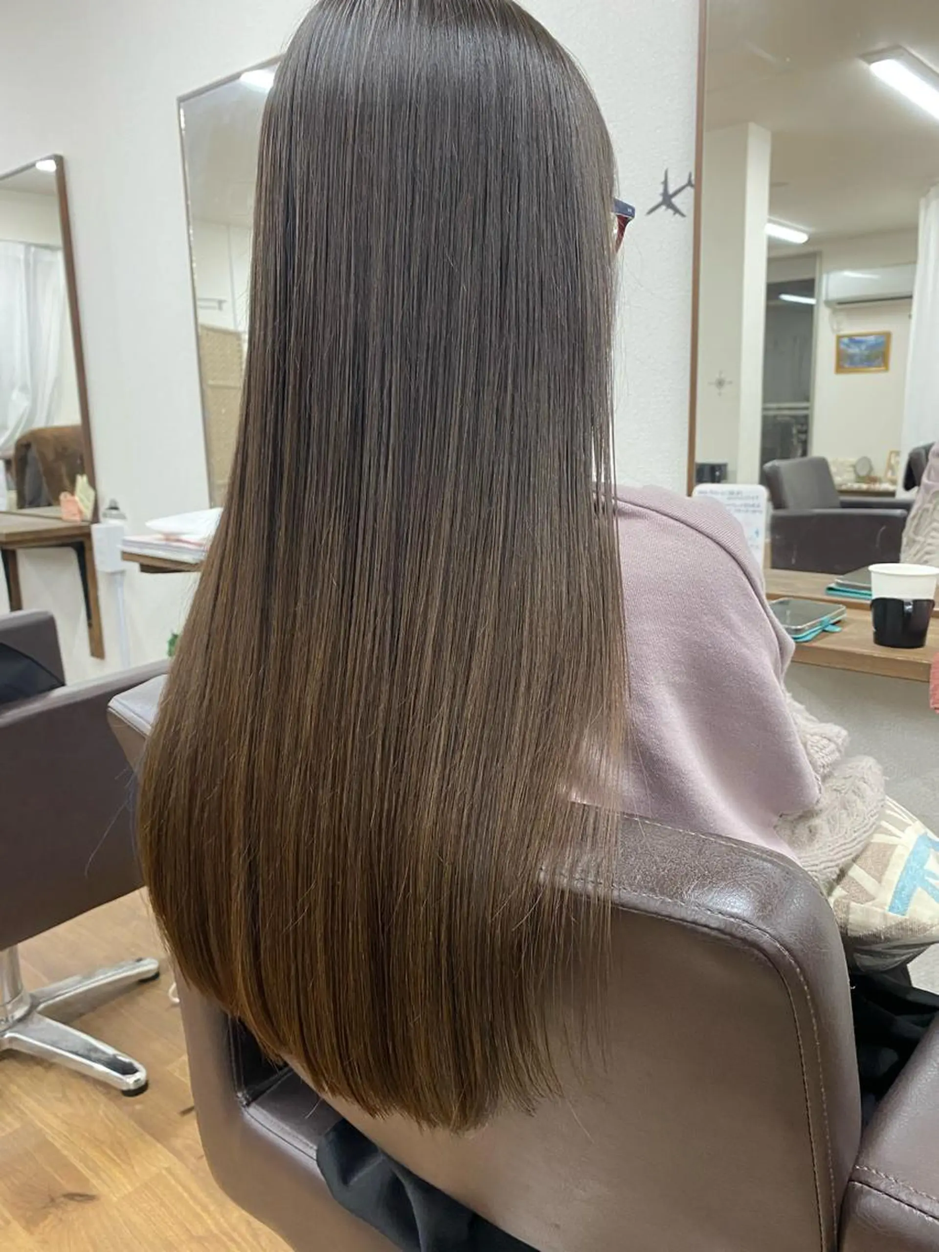 ロング カット 縮毛矯正 トリートメント 森田 滉平のヘアスタイル