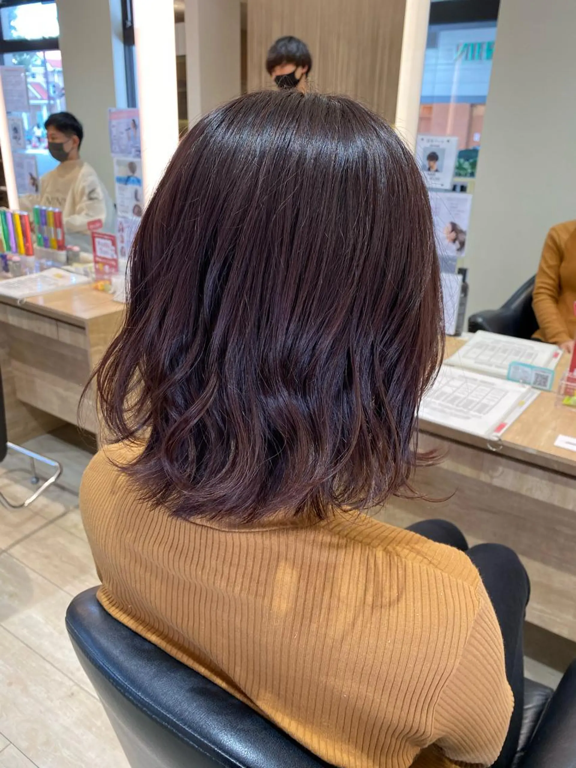 ミディアム カラー ブラウンカラー イルミナカラー カット パーマ 🦋透明感カラー / 森脇　大登のヘアスタイル