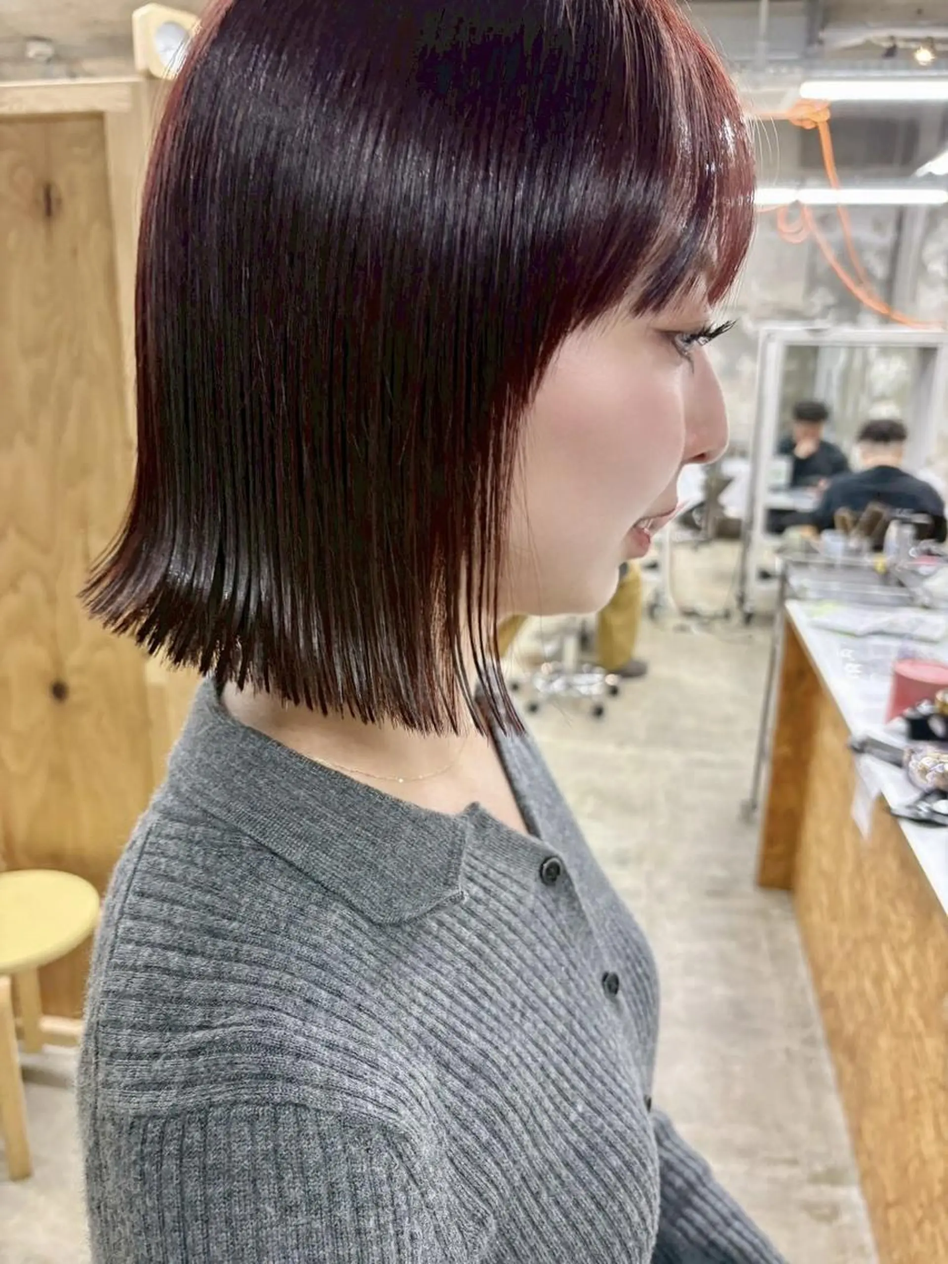 ショート カラー レッドカラー ボブ カット ヘアカラー トレンドパーマ/ ボブ🌰くりーわのヘアスタイル