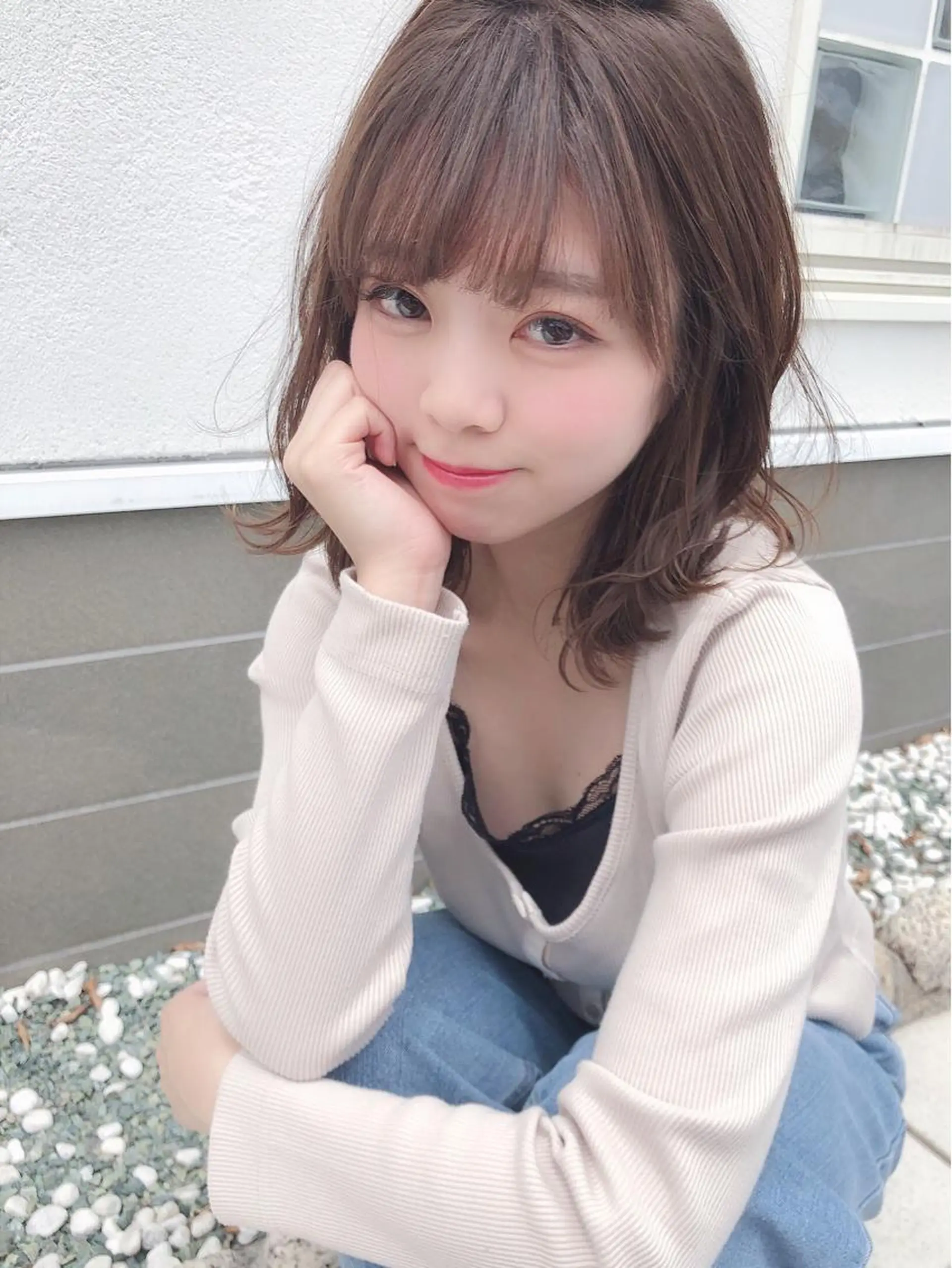 ミディアム カット ヘアカラー トリートメント 具志 正太のヘアスタイル