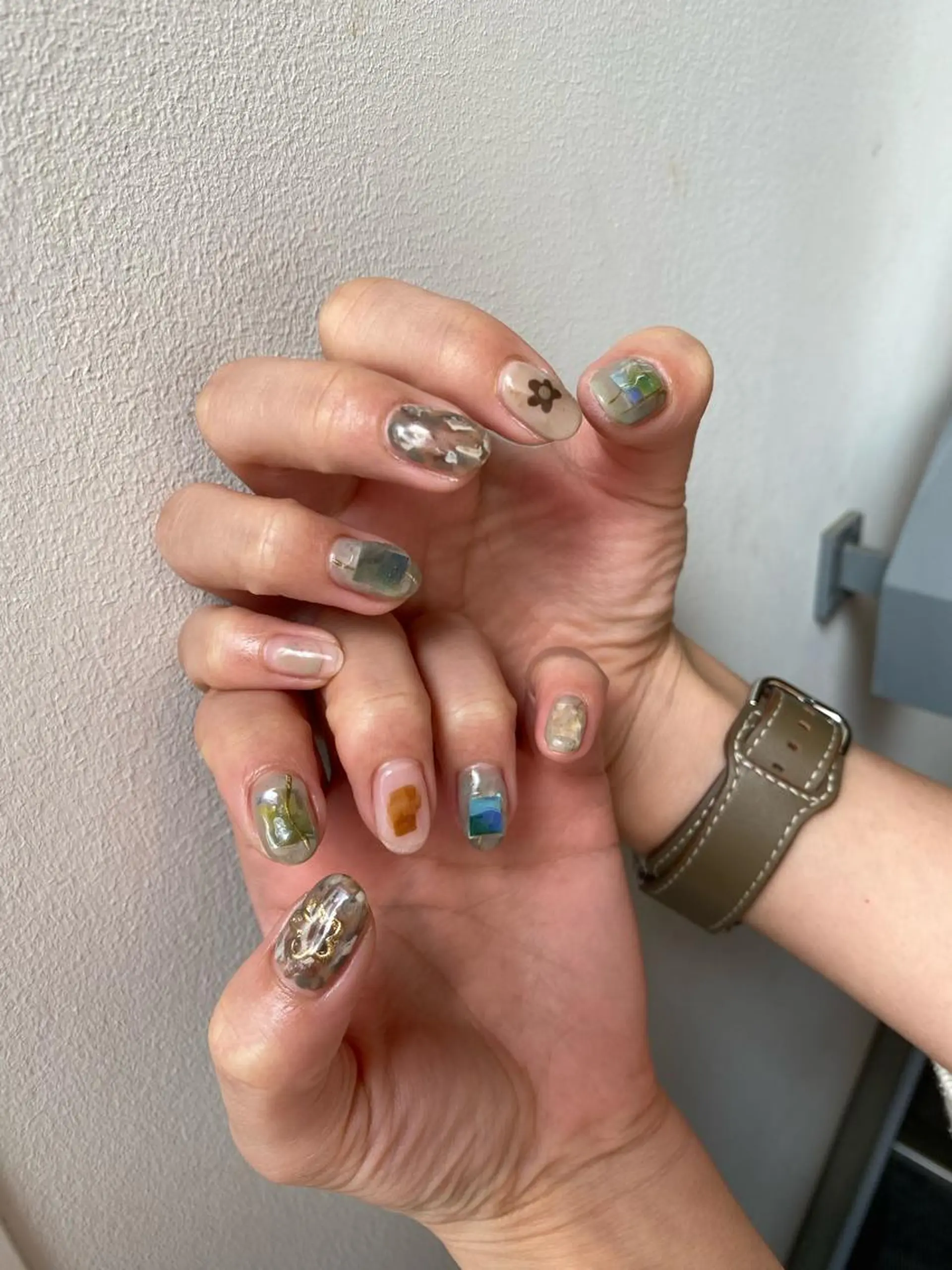 ネイル ニュアンスネイル 春ネイル ハンドネイル 草加ニュアンスネイル 🌚hersのネイルデザイン