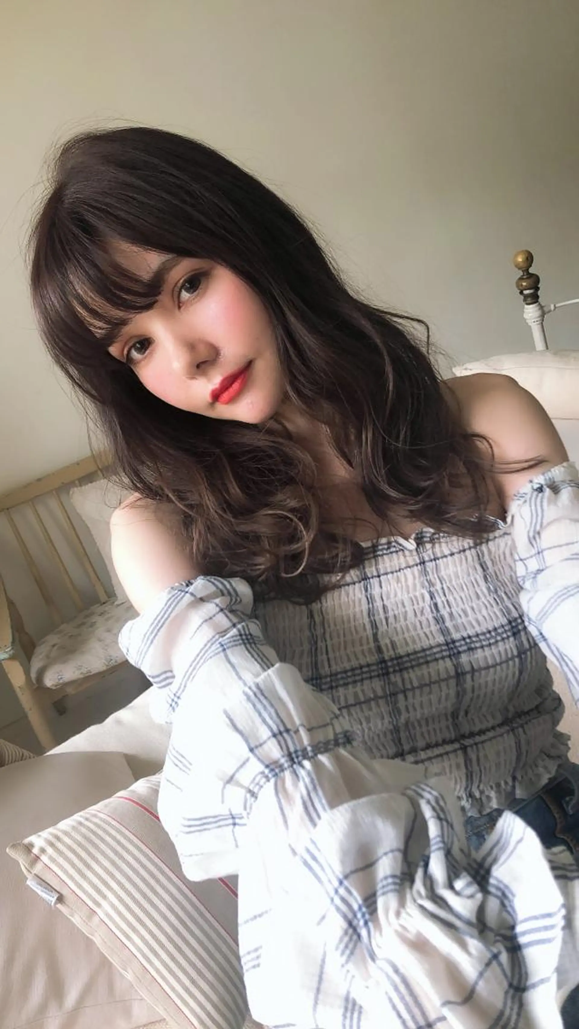 セミロング アッシュ カット ヘアカラー トリートメント 韓国ヘア♡おくれ毛♡ ボブ♡sayakaのヘアスタイル