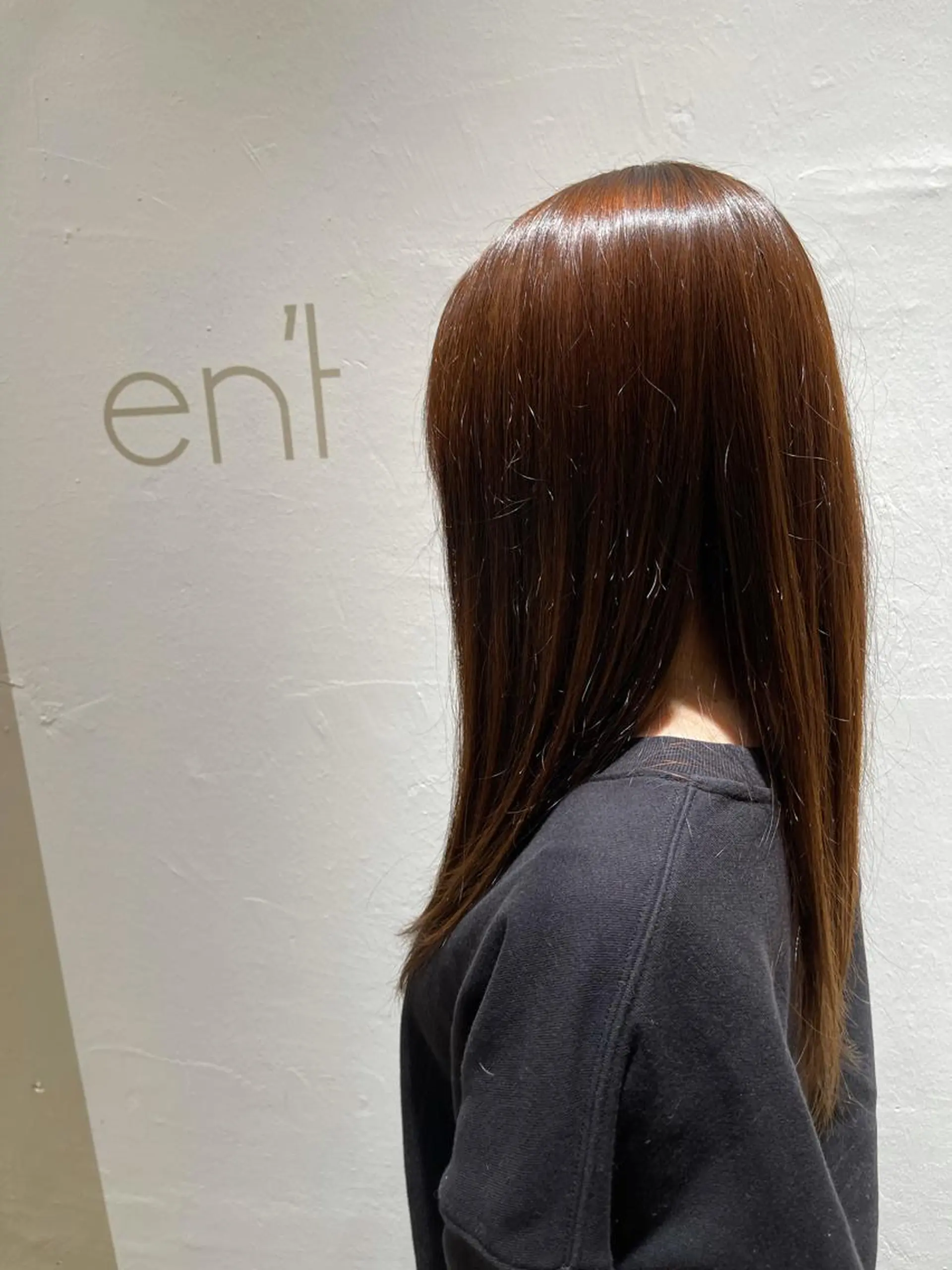 セミロング カット ヘアカラー トリートメント 山本 舜也のヘアスタイル