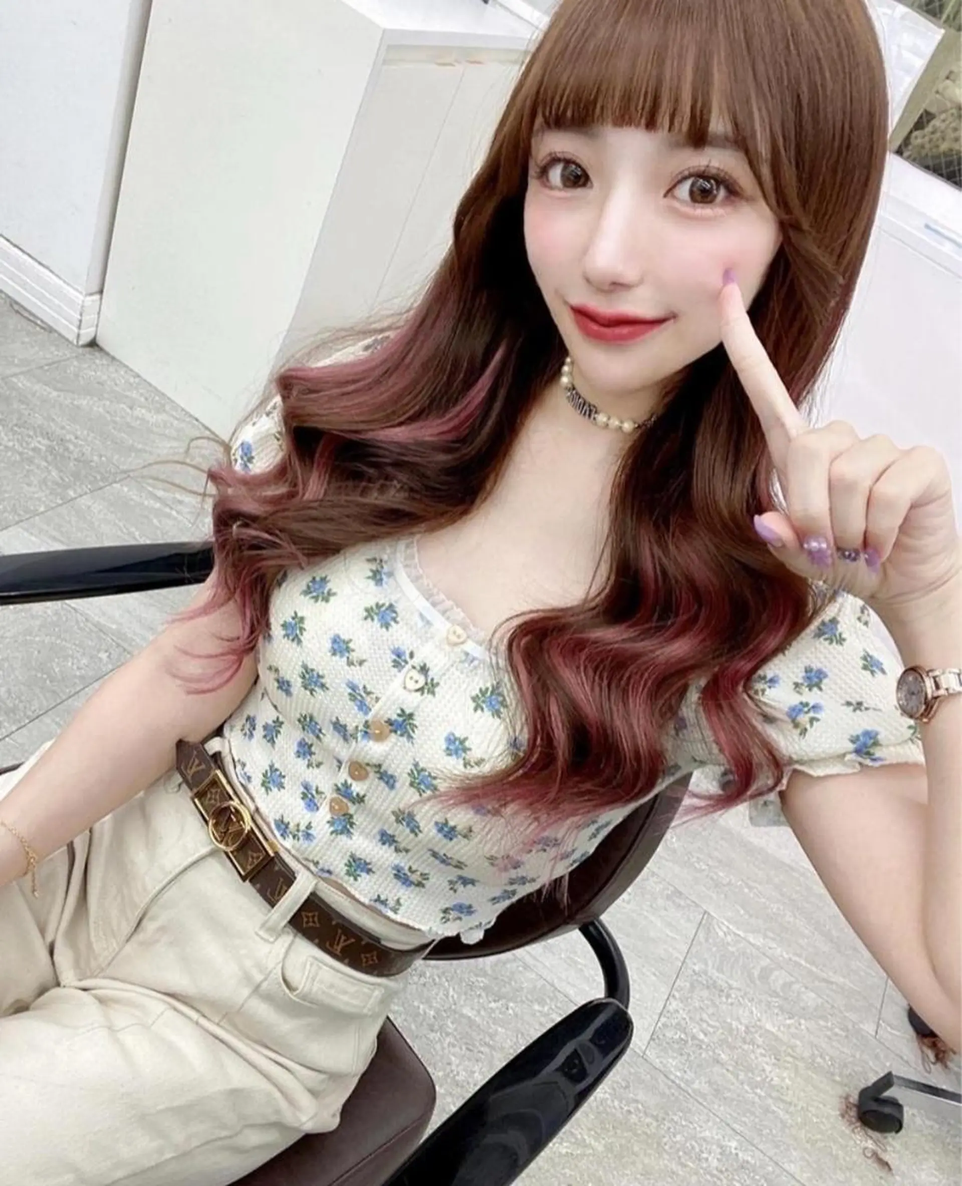 ロング エクステ カラーとエクステ 🌟エクステのヘアスタイル